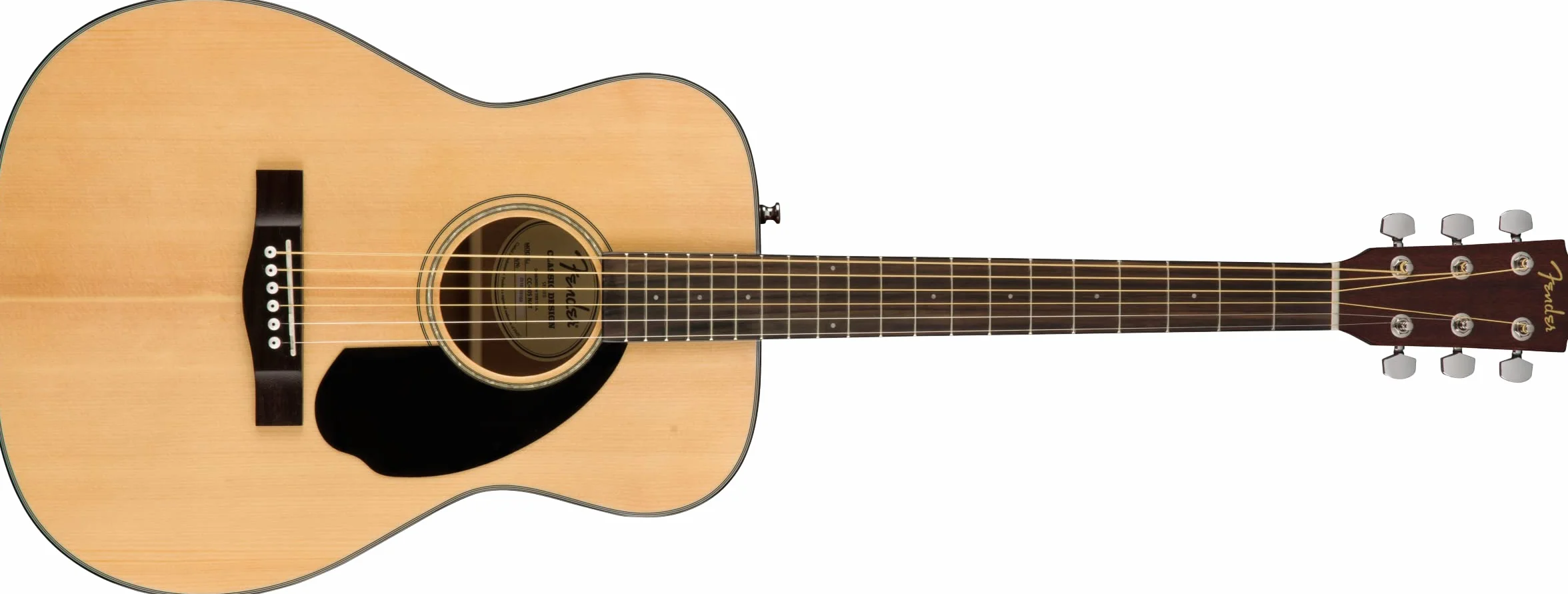 Fender CC-60S Guitarra acústica de concierto, diapasón de nogal, natural