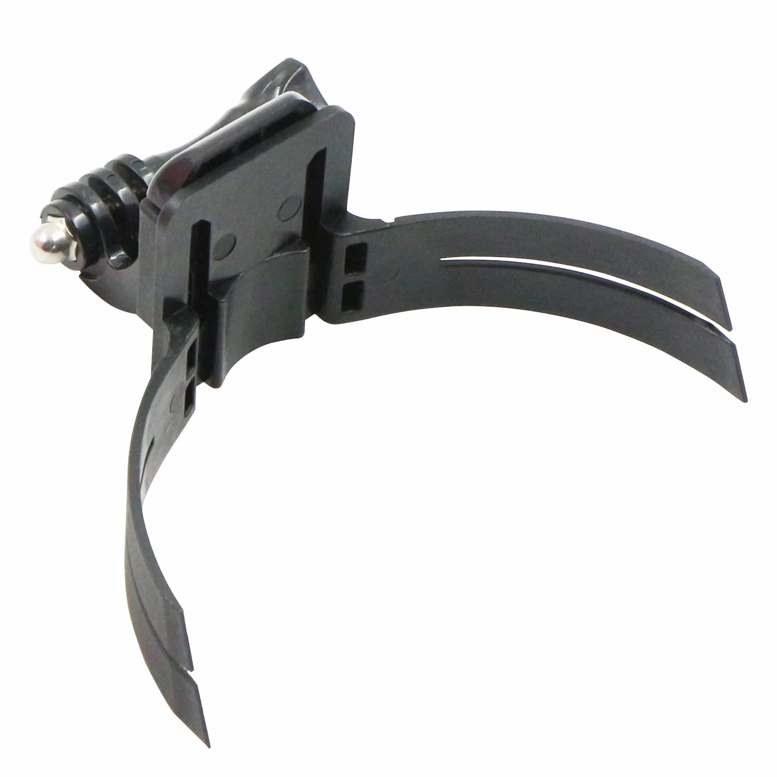 Soporte de Correa Casco Motocicleta - la Barbilla Delantera Montaje Curvado para Montaje GoPro, Soporte Curvado, Compatible con Otras cámaras Deportivas, 1 Pieza, Negro