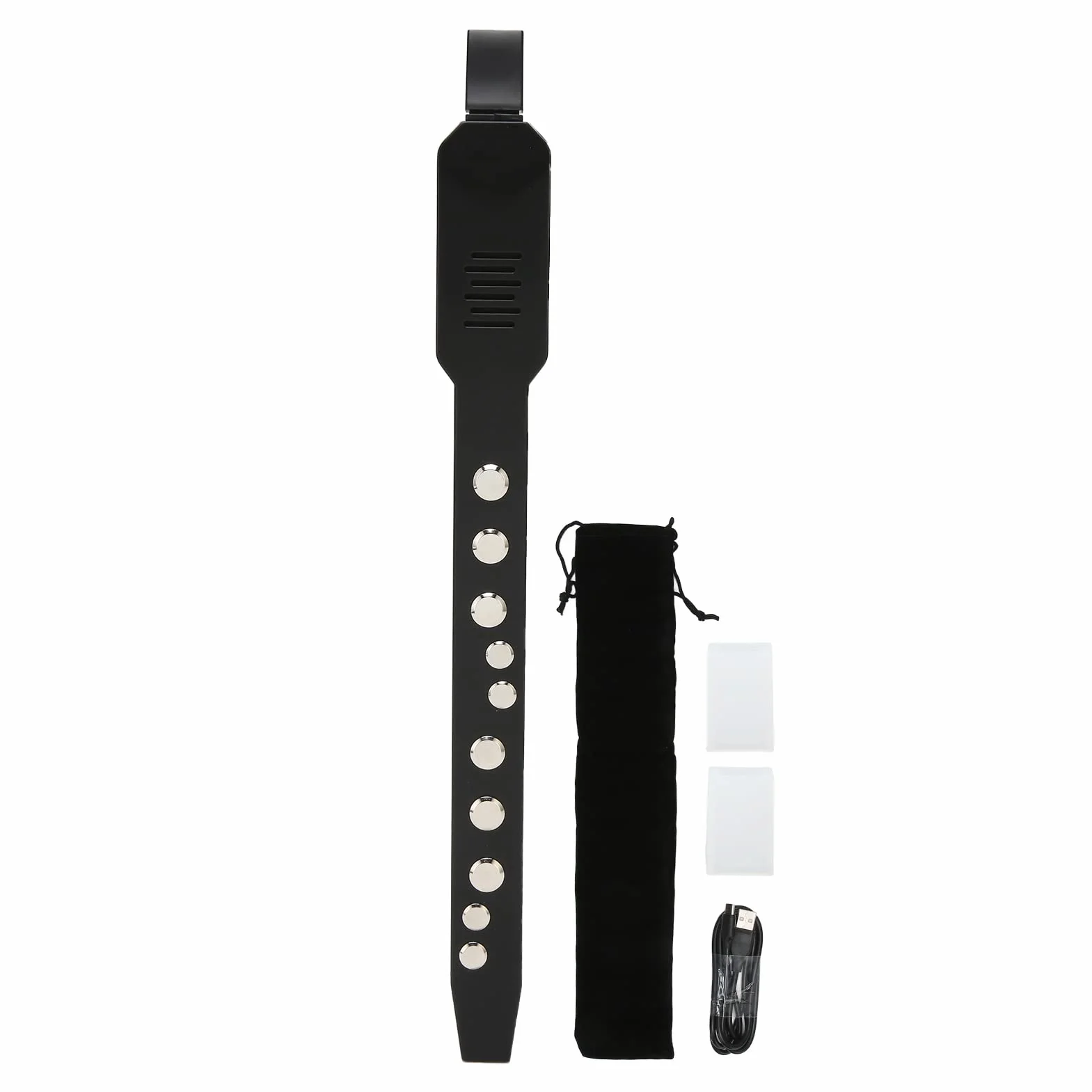 Fockety Instrumento de Viento Digital, Mini Instrumento de Viento Electrónico Profesional Integrado en 10 Tonos de Instrumentos Musicales Instrumento de Saxofón Midi con Batería Recargable
