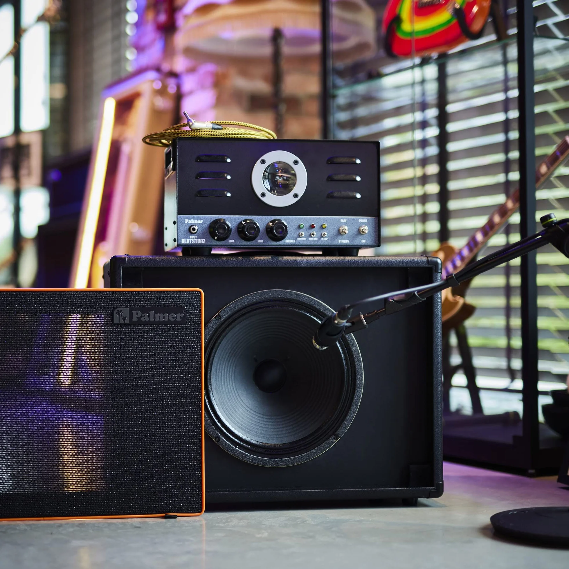 Palmer CAB 112 BX GBK - Caja de altavoces para guitarras con Celestion Greenback 1 x 12, apertura trasera