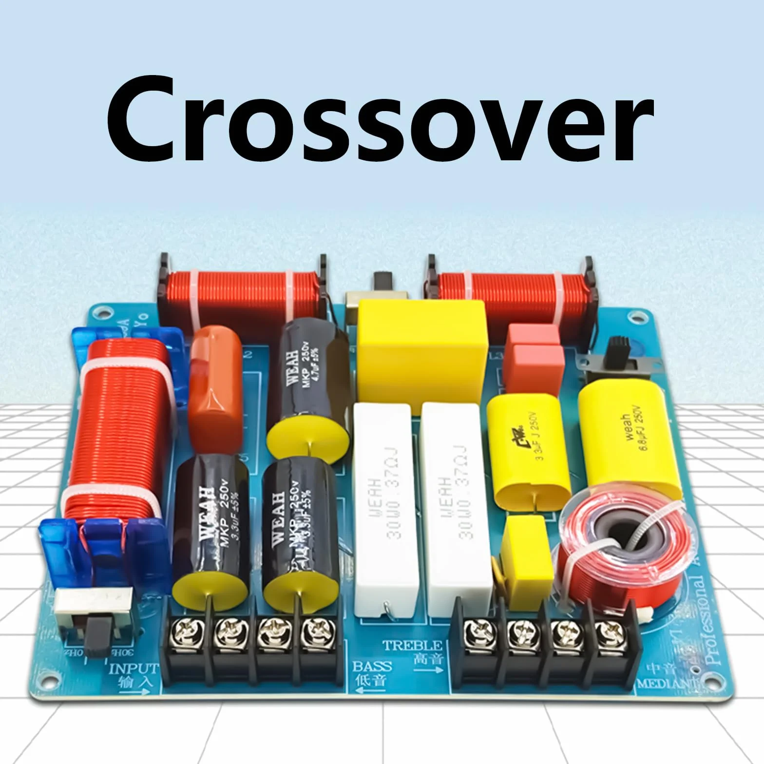 Divisor de frecuencia de altavoces de 3 vías, placa de circuito para cine en casa