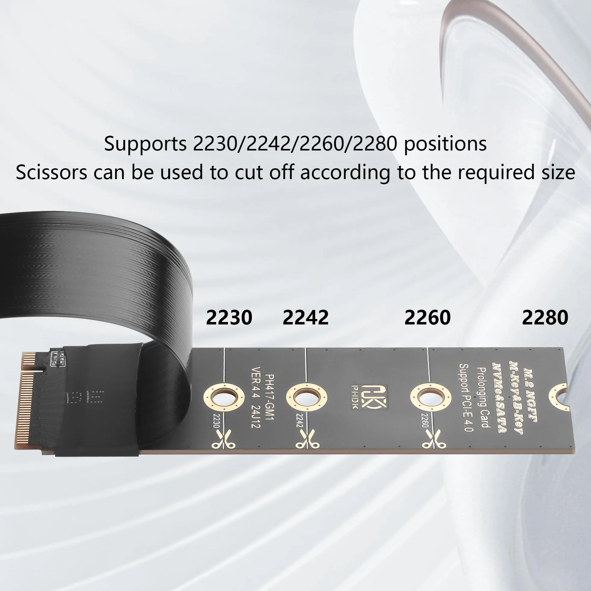 GINTOOYUN Cable adaptador PCI-E4.0 M.2 NVME a Oculink SFF-8611/8612 M.2 M-Key 2280 NGFF a Oculink SFF-8611 SFF-8612 cable host hembra para portátiles, eGPU, etc. (17,5 cm)