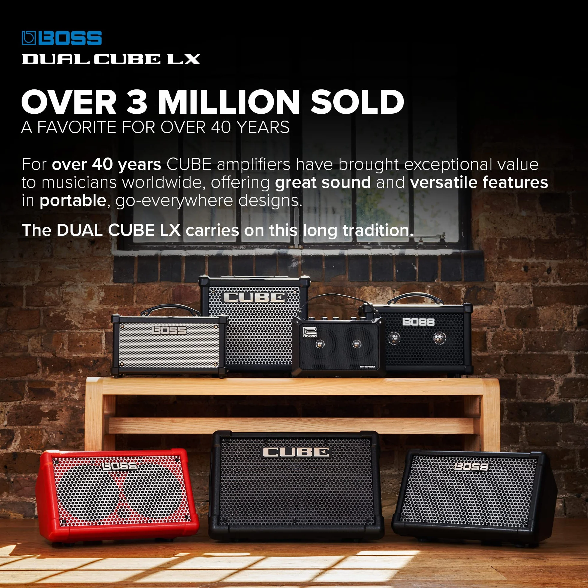 Ampli de Guitarra Boss Dual Cube LX – El Cube clásico, evolucionado para la máxima flexibilidad Ampli de sobremesa ultraversátil con Sonidos fantásticos