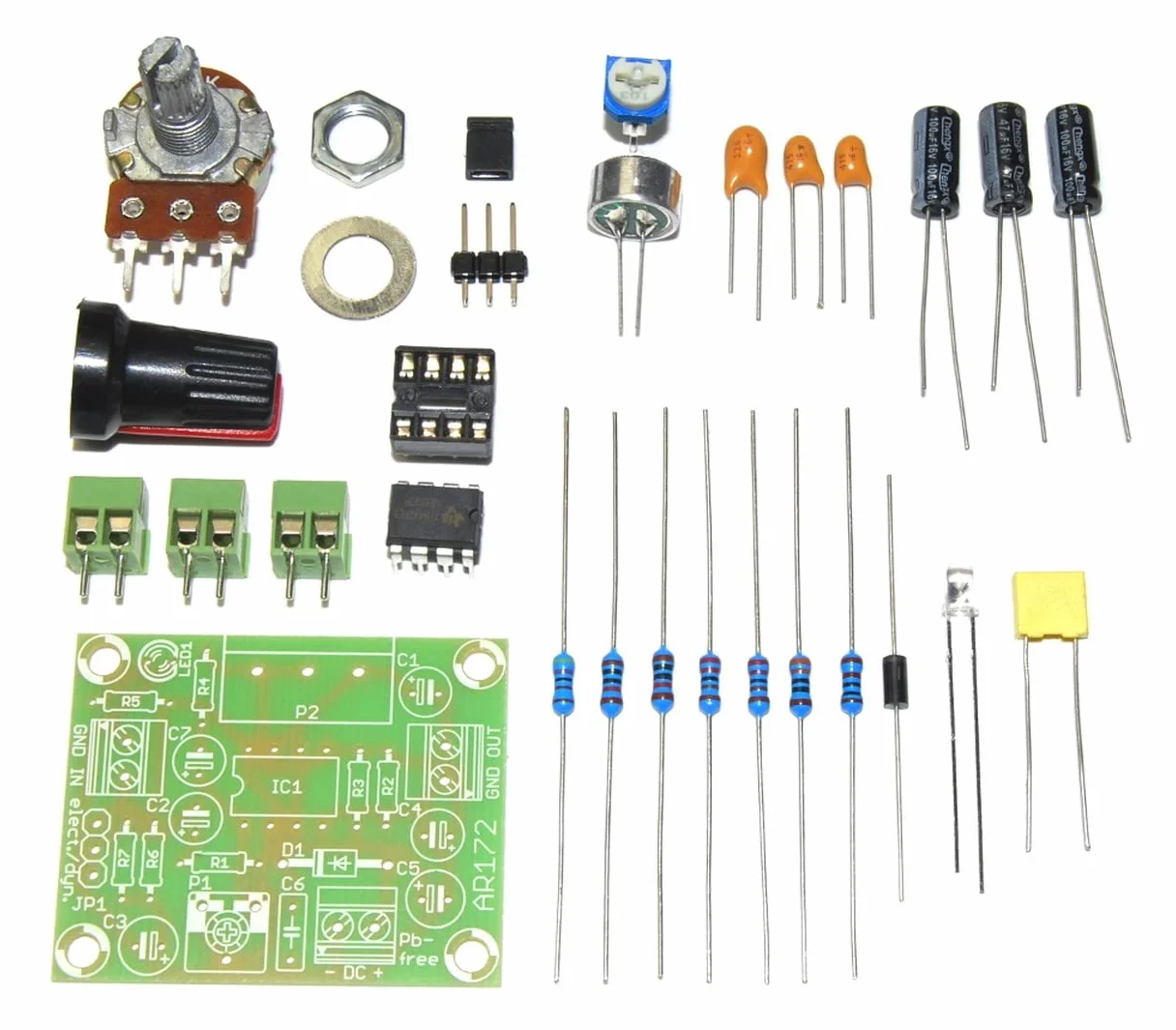 ar172 Micrófono Amplificador Montar Electret Ajustable Verde