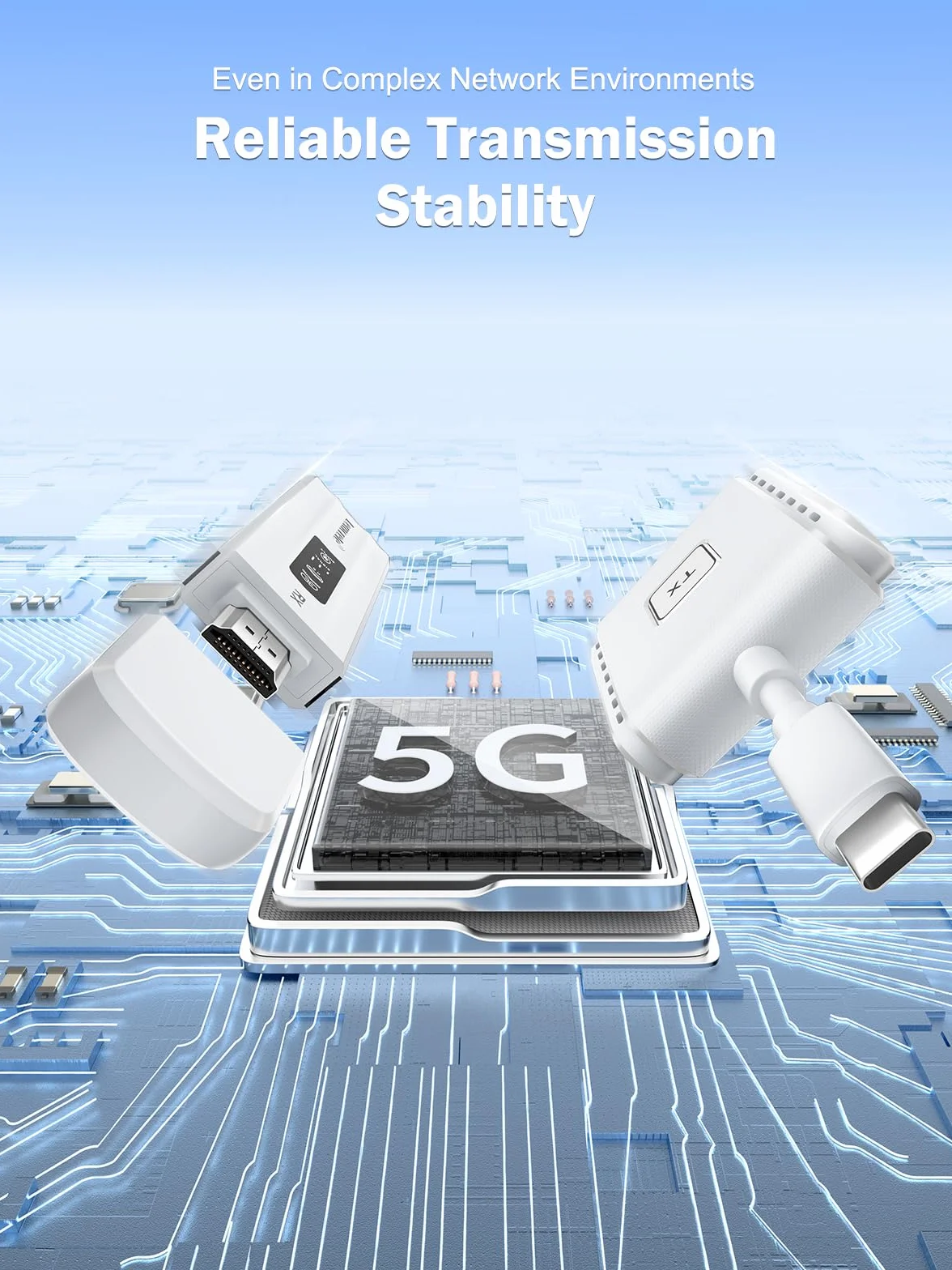 Lemorele HDMI Inalámbrico Transmisor y Receptor 5G 50M Wireless FHD Emisor