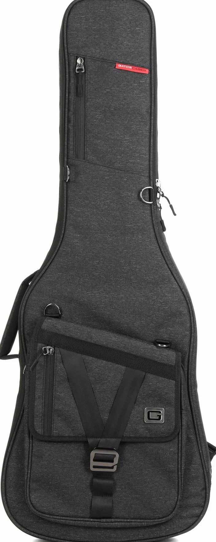 Gator Cases Transit Series Funda Gig Bag para Guitarra Eléctrica; Exterior Negro Carbón (GT-Electric-BLK)