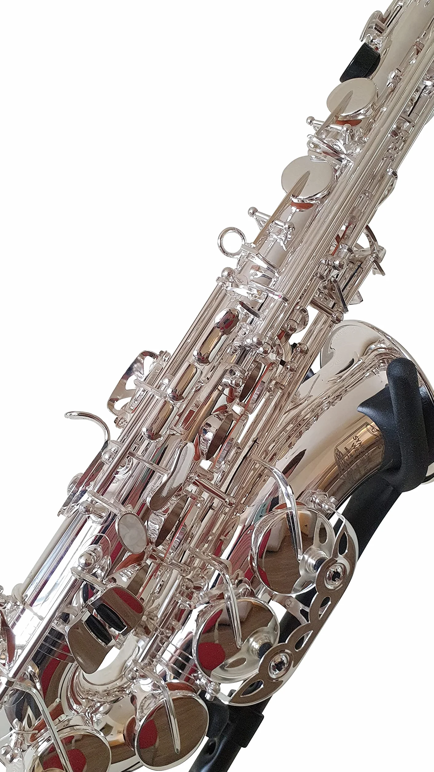 Saxofón Alto, Placa de Plata Sólida, Incluye Funda Dura de Lujo y Accesorios, Nuevo, Diseño de Saxofón Alto