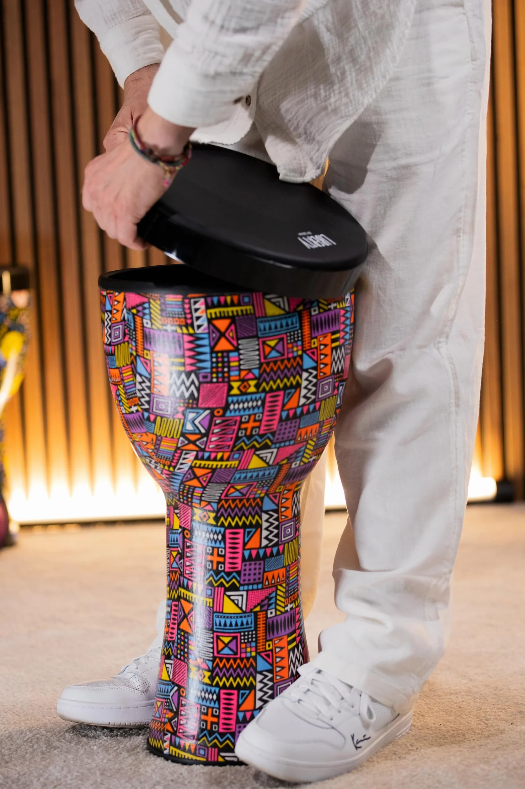 GEWA Liberty Djembé Nestable - Conjunto compuesto por: 8", 10", 12" - Patrón: Pineapple