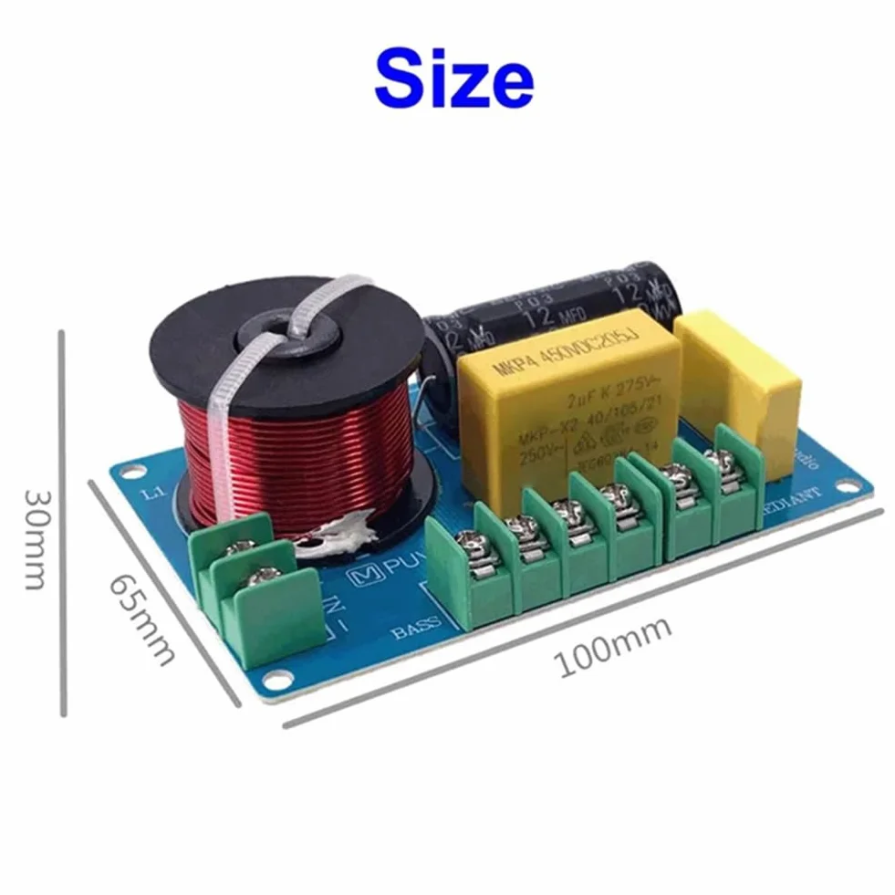 IOVO 3 vías audio filtro Hi-Fi placa de circuito altavoz divisor de frecuencia 200 W