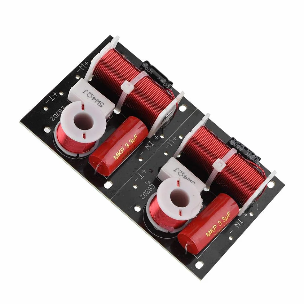 Panel Divisor de Frecuencia de Altavoz 2 Vías 400W, 4-16 Ohmios, Filtro Cruzado HiFi para Woofer y Tweeter DIY