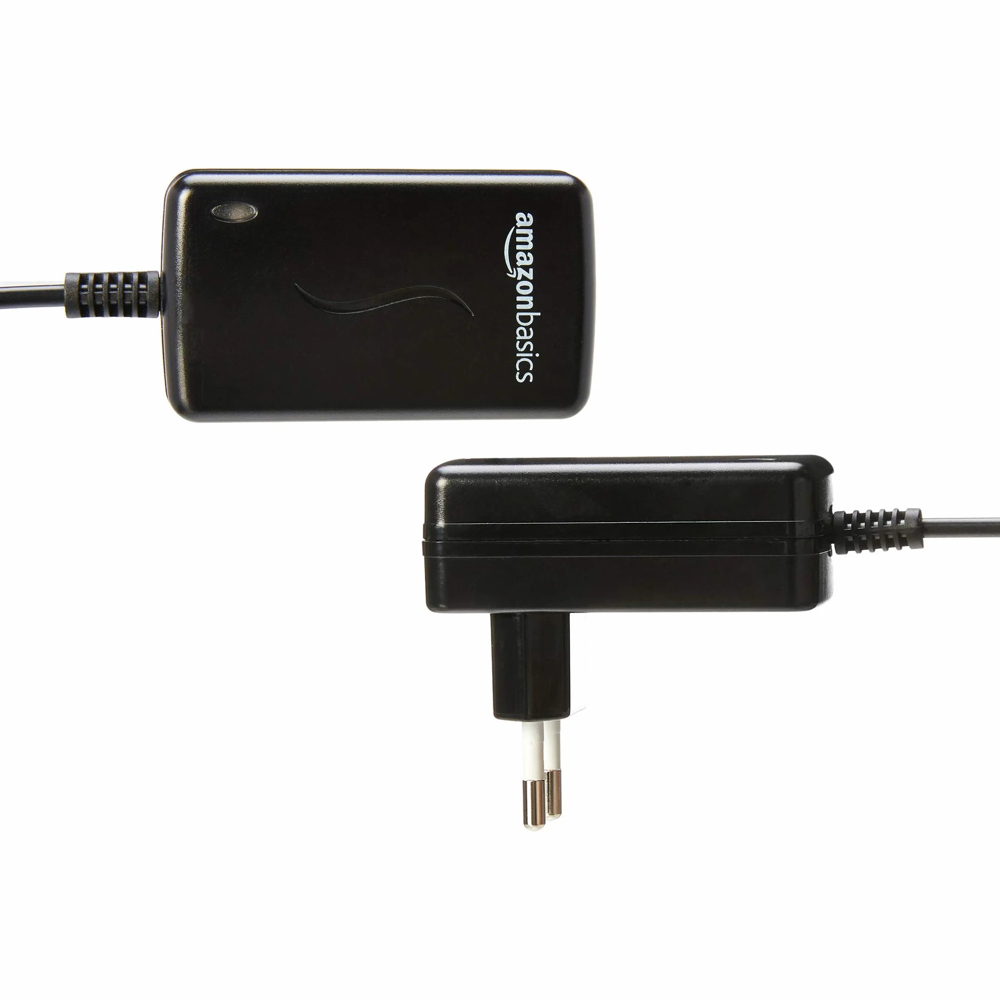 Amazon Basics Adaptador de Fuente de alimentación de CC, Universal, con 7 Conectores Intercambiables, 3-12 V, polaridad Reversible, Extra Grande, Negro