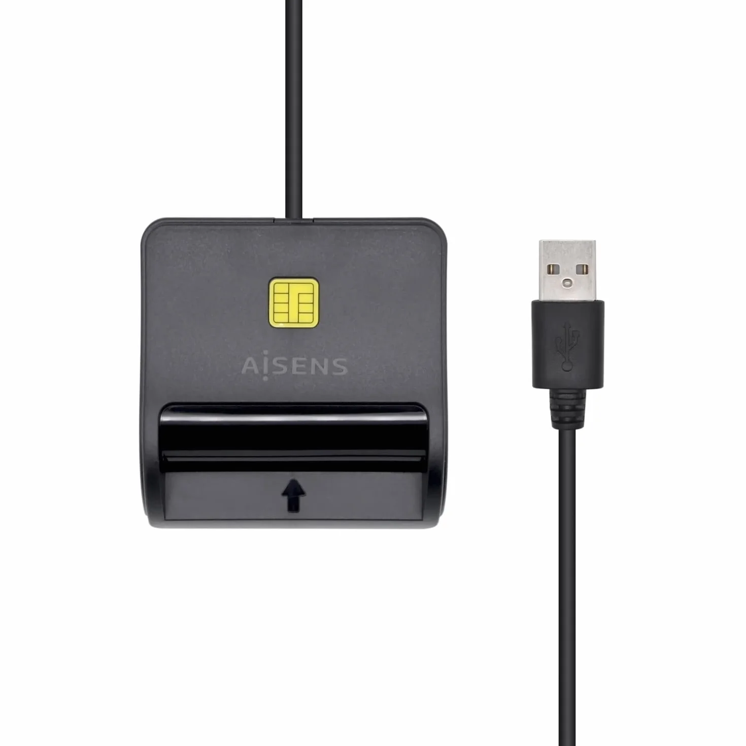AISENS ASCR-SN01-BK Lector de Tarjeta DNI, Negro