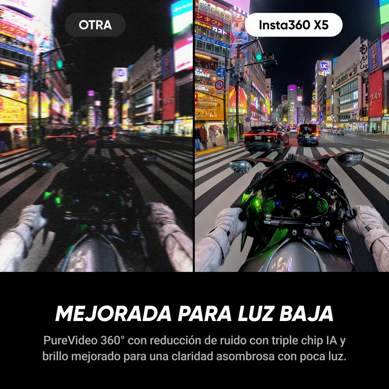 Insta360 X5 Paquete Esencial Cámara 8K 360º Impermeable Lente Dura reemplazable batería 3h antiviento Incorporado estabilización