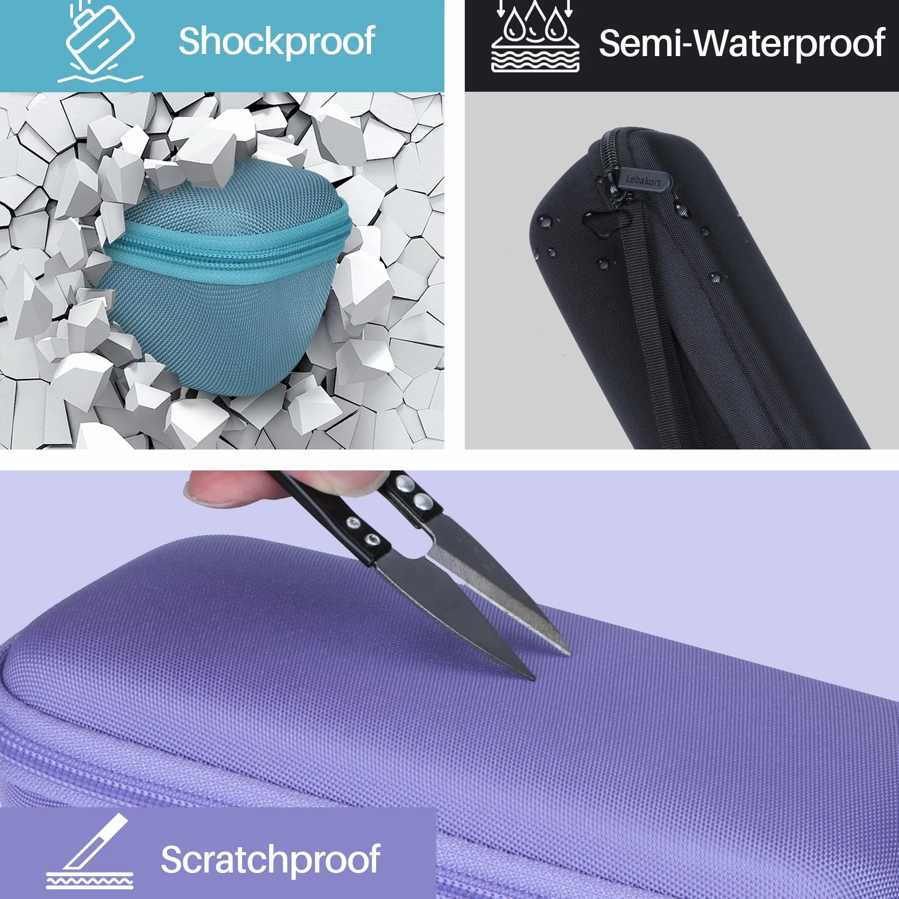 Lebakort Duro Viajar Caja Estuche Funda para Sonos Roam/Roam 2 Altavoz Inalámbrico Portátil y Ultracompact (Gris)