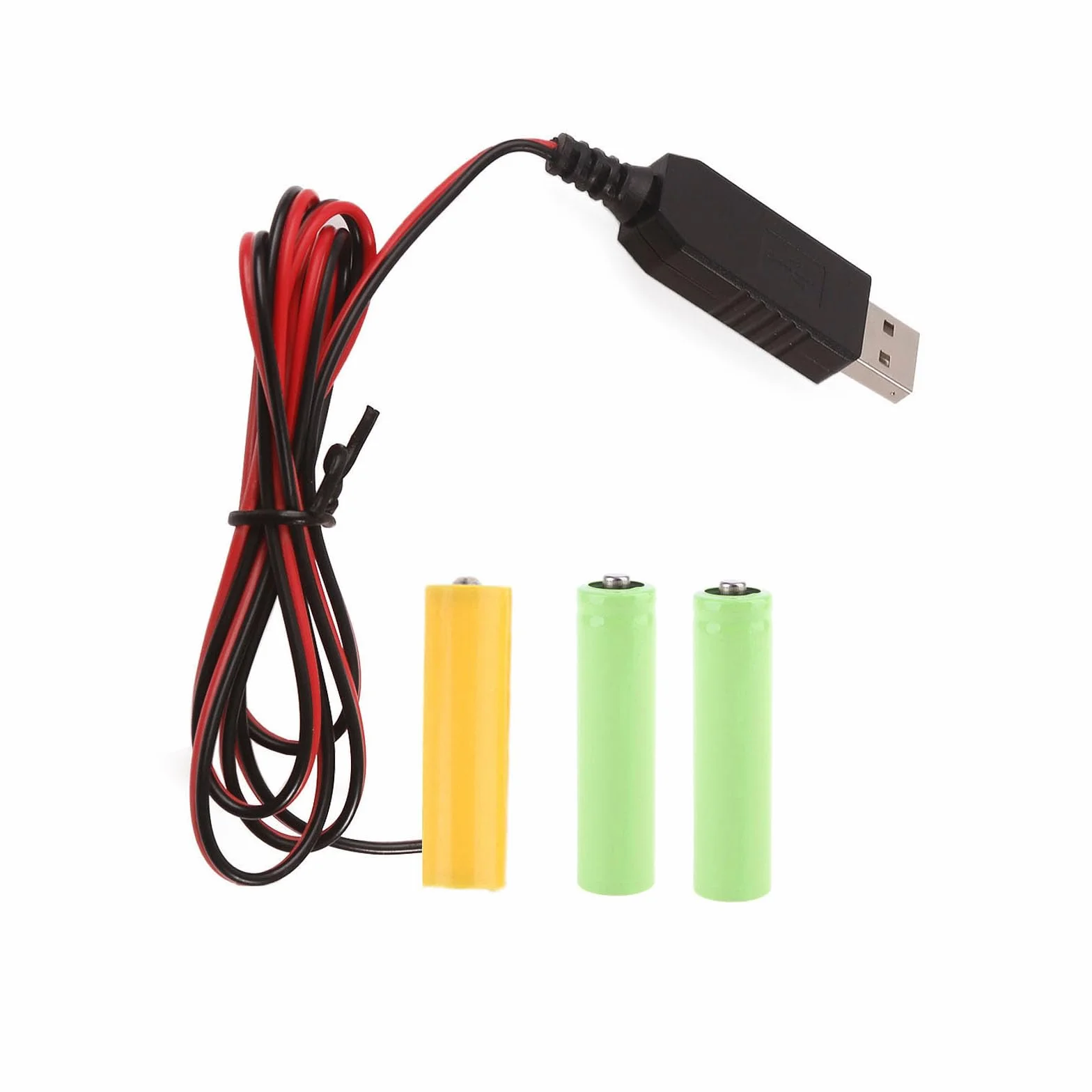 Convertidor de energía USB eliminadores de batería virtuales de repuesto de 3 pilas AA LR6 de 1,5 V para luces de Navidad, control remoto de juguete