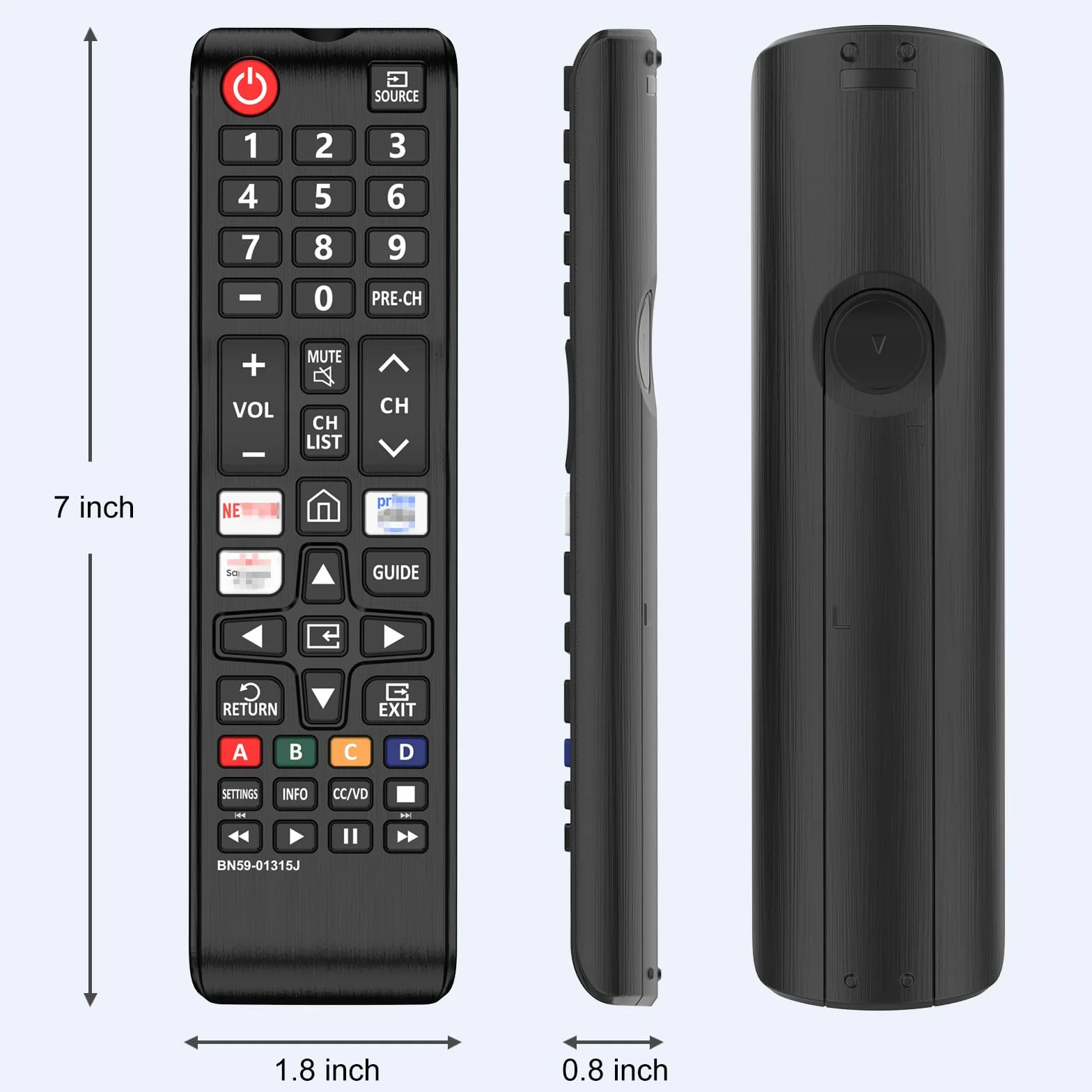 Mugust Universal Mando a Distancia para Samsung Smart TV AA59-00741A AA59-00786A AA59-00602A BN59-01175N BN59-01199F