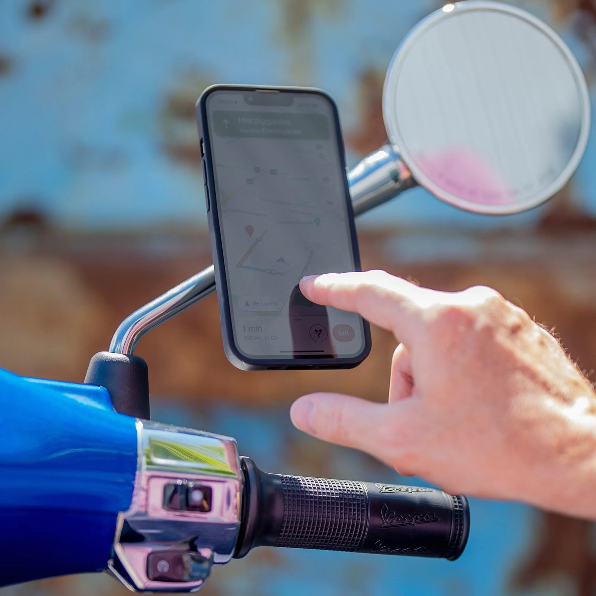 SP Connect Mirror Mount | Soporte Móvil Moto para Espejo Retrovisor con Sistema Twist to Lock | SPC+