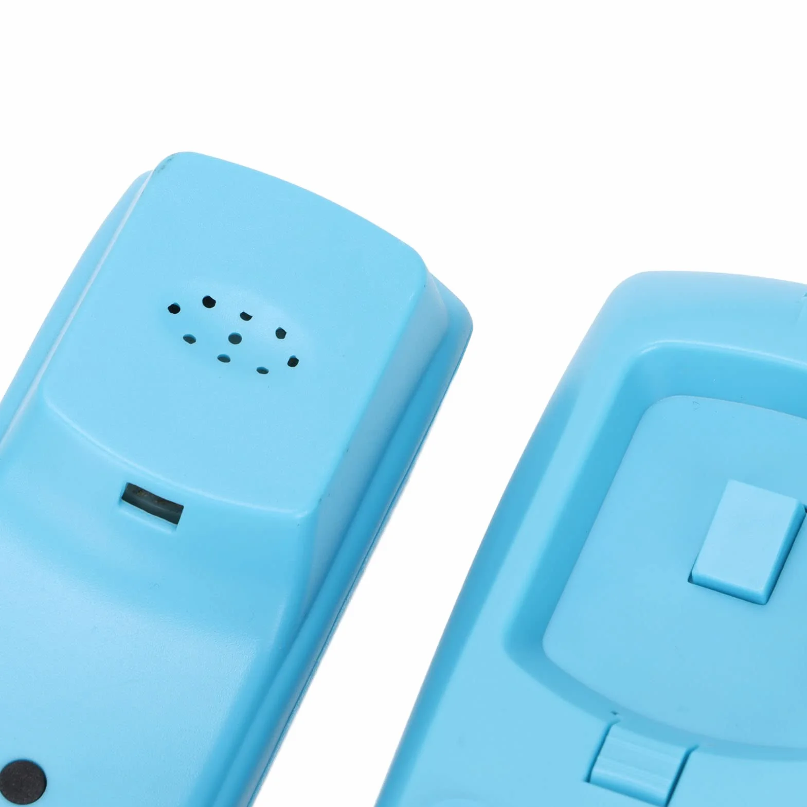 PUSOKEI Teléfono con Cable, Teléfono Fijo de Pared, una Línea, Rellamada, 7,9 x 2,4 x 2,2 Pulgadas (Azul)