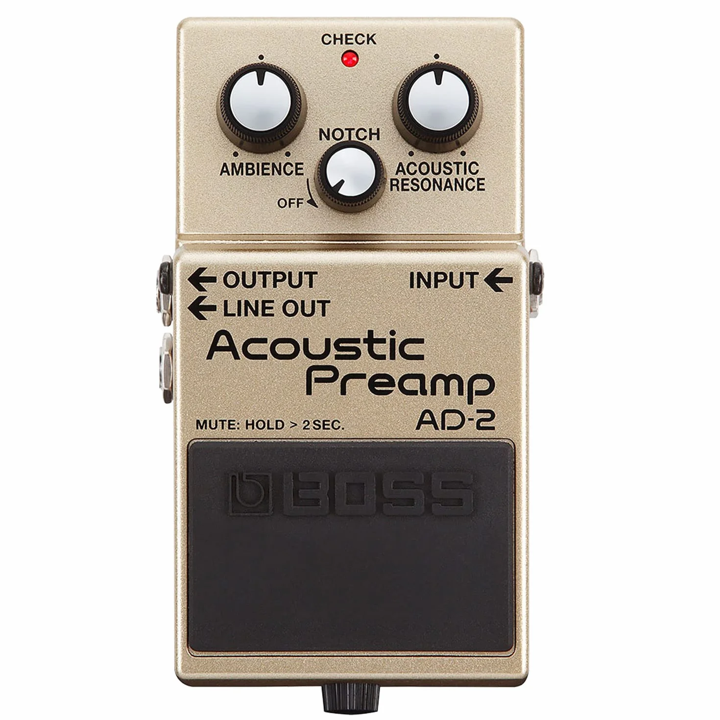 Boss AD-2 - Pedal de preamplificador acústico para guitarra acústica + fuente de alimentación keepdrum