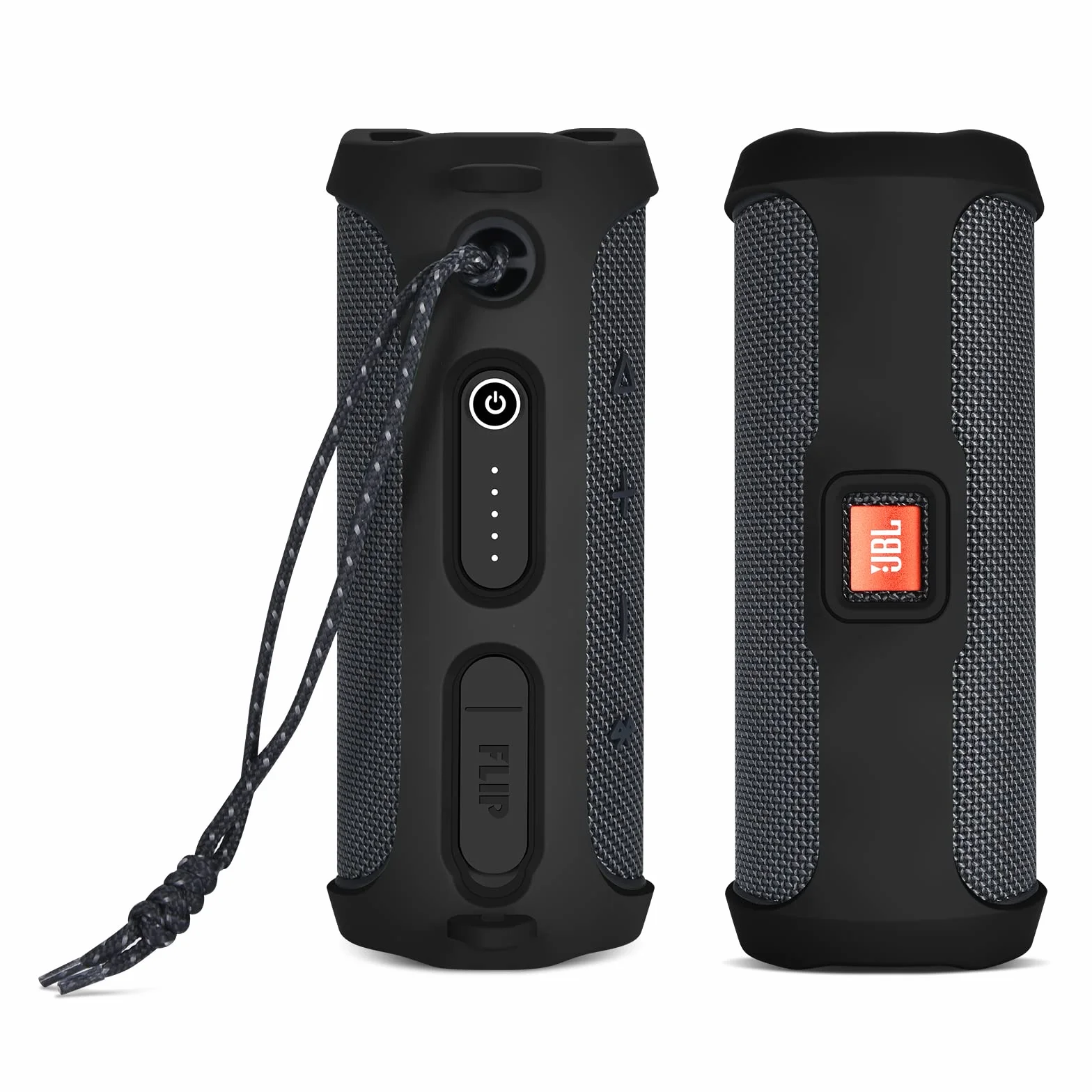 Fundas y Carcasas para JBL Flip Essential 2 Altavoces portátiles Bluetooth, Funda de Silicona Flip Essential 2 Funda Protectora portátil para Viaje (Negro)