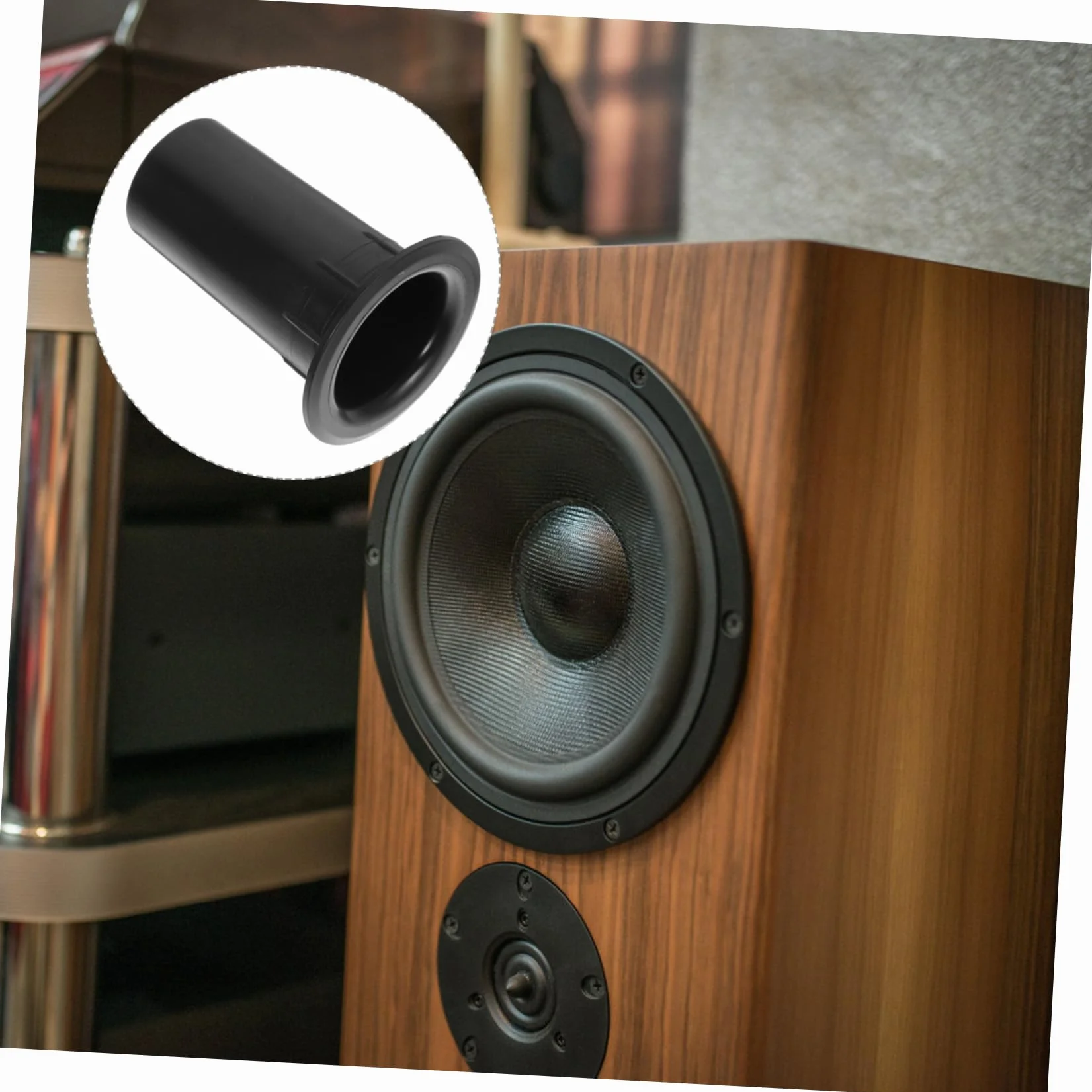 Altavoz de Tubo de Puerto Bass Reflex 12 Piezas Plástico Negro para Subwoofer
