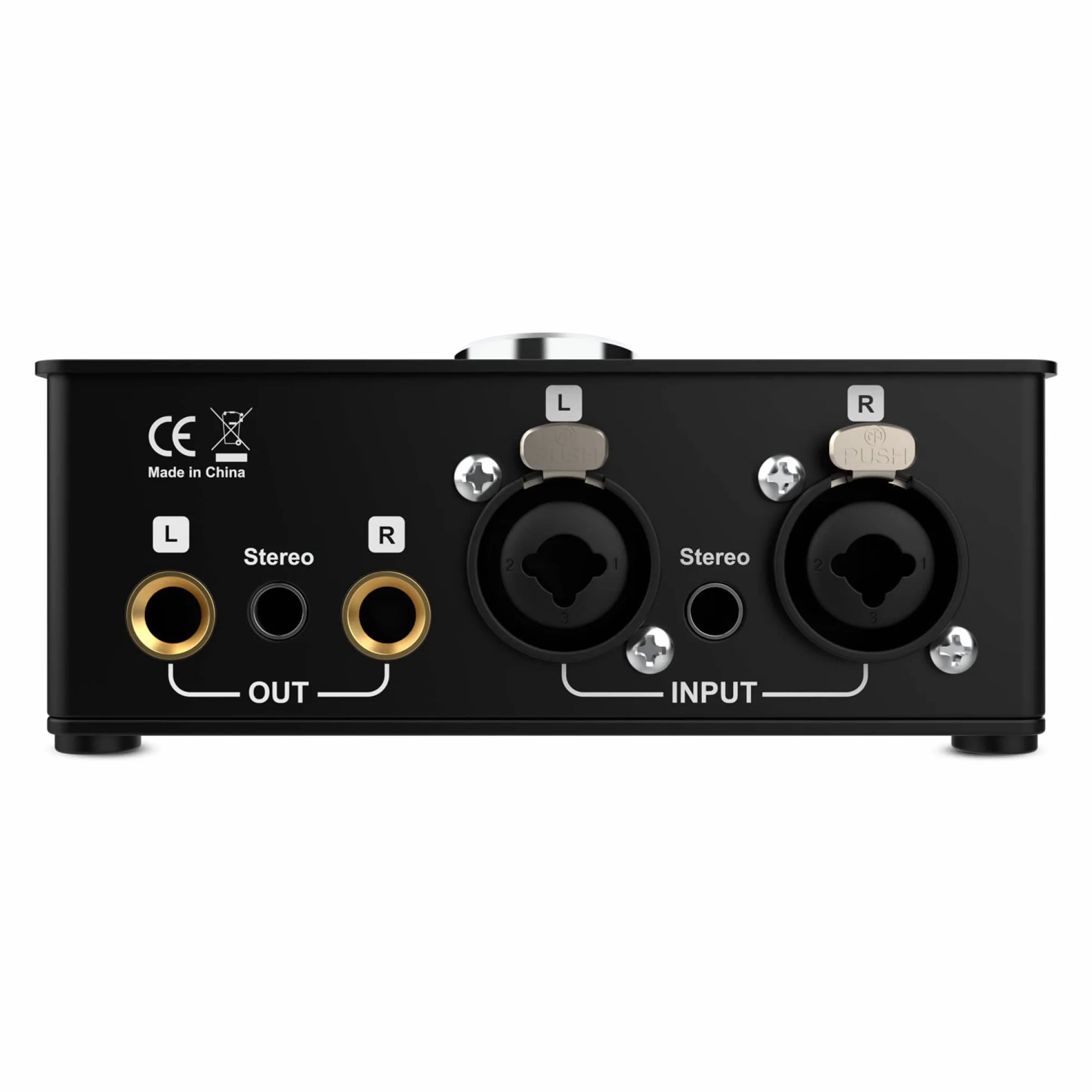 Audibax MC1000 - Controlador de Volumen Pasivo para Monitores de Estudio - Control de Volumen Rotatorio y con Conmutador Mono/Stereo - Botón para Silenciar la Señal - Diseño Compacto