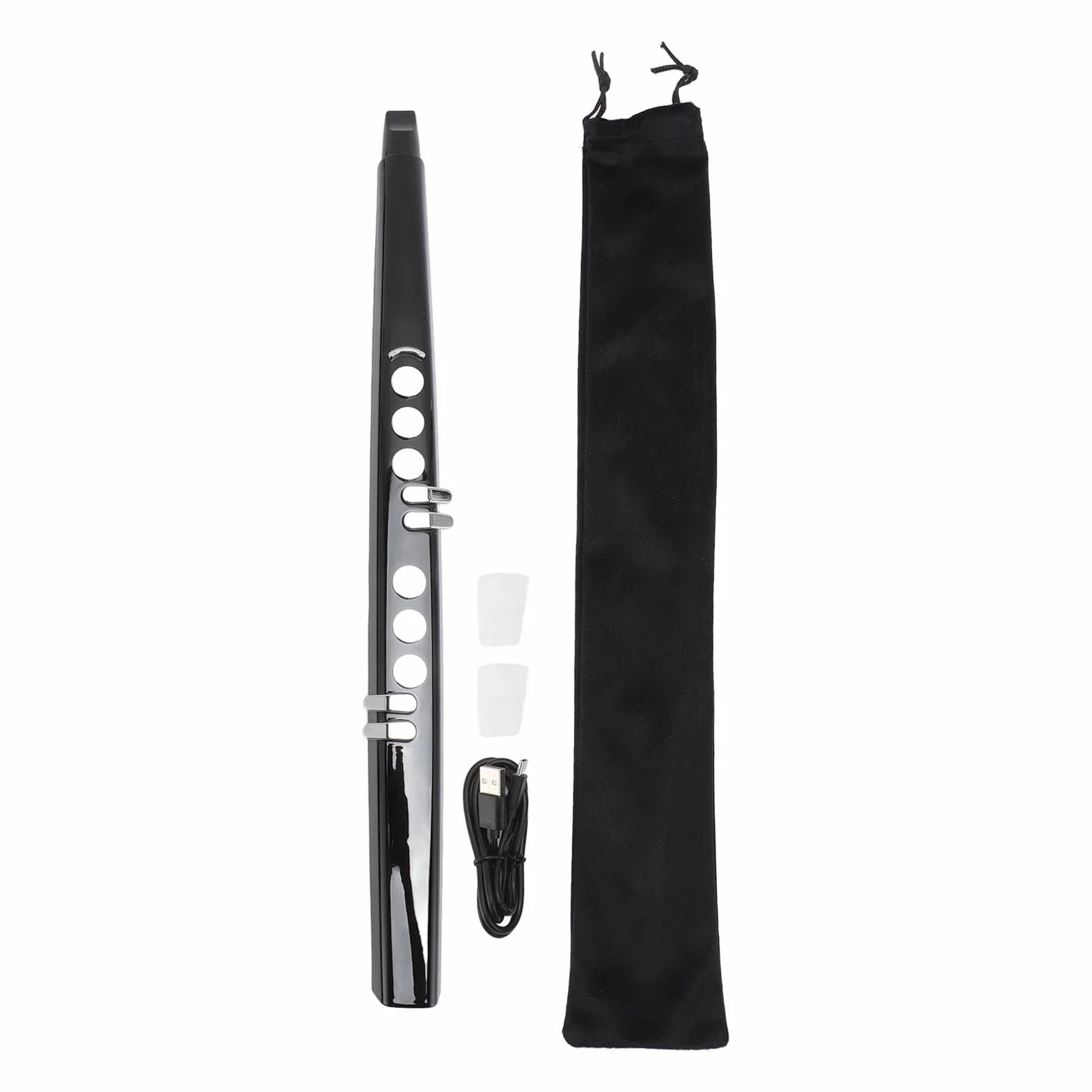 Zunate Instrumento de Viento Digital, Saxofón Electrónico Midi, Sintetizador de Instrumentos de Viento, Volumen Ajustable con 3 Sensibilidades de Soplado, 13 Tonos de Instrumentos