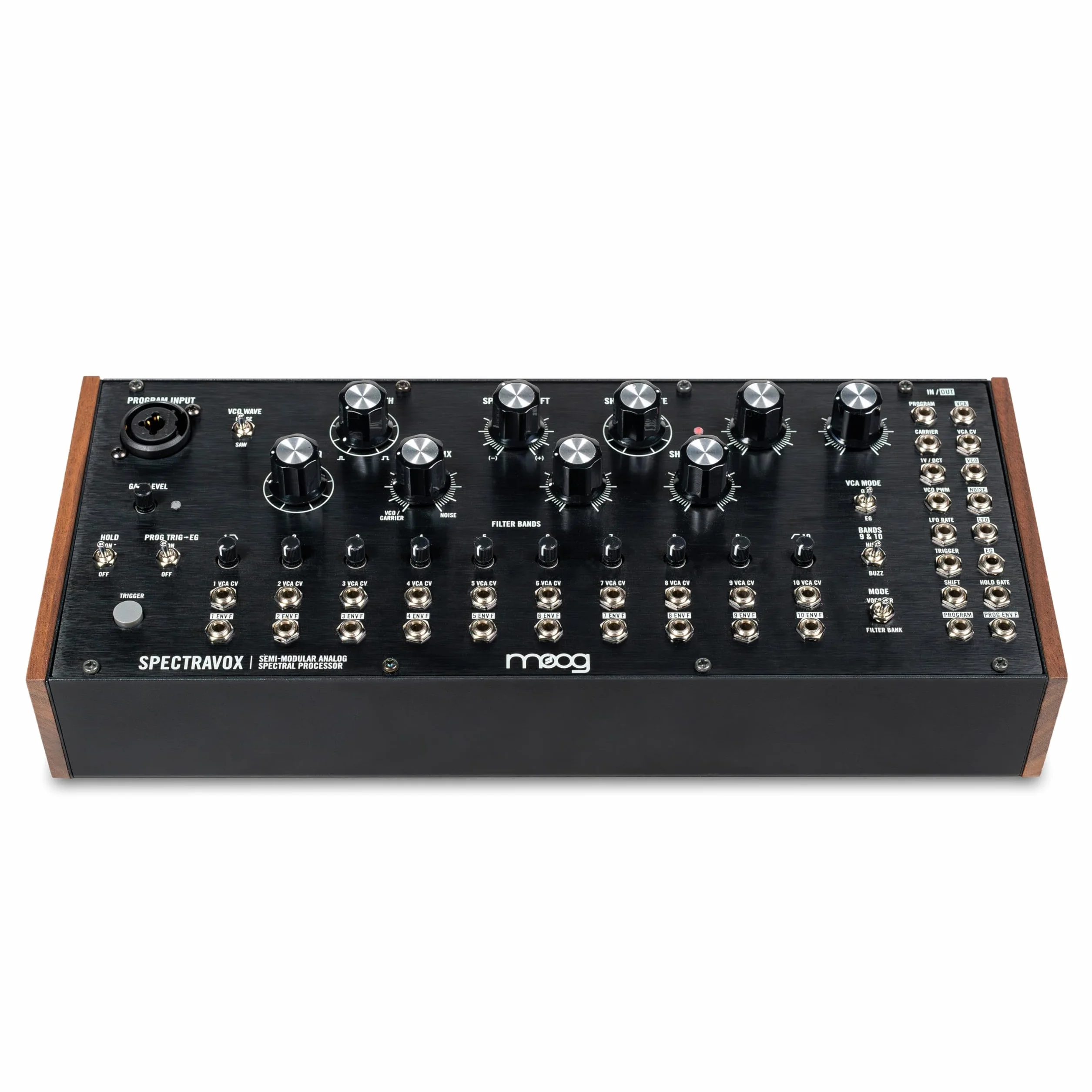 MOOG Spectravox - Procesador Espectral Analógico Semimodular con Banco de Filtros CV/Vocoder, Oscilador Controlado por Voltaje y Salida de Auriculares