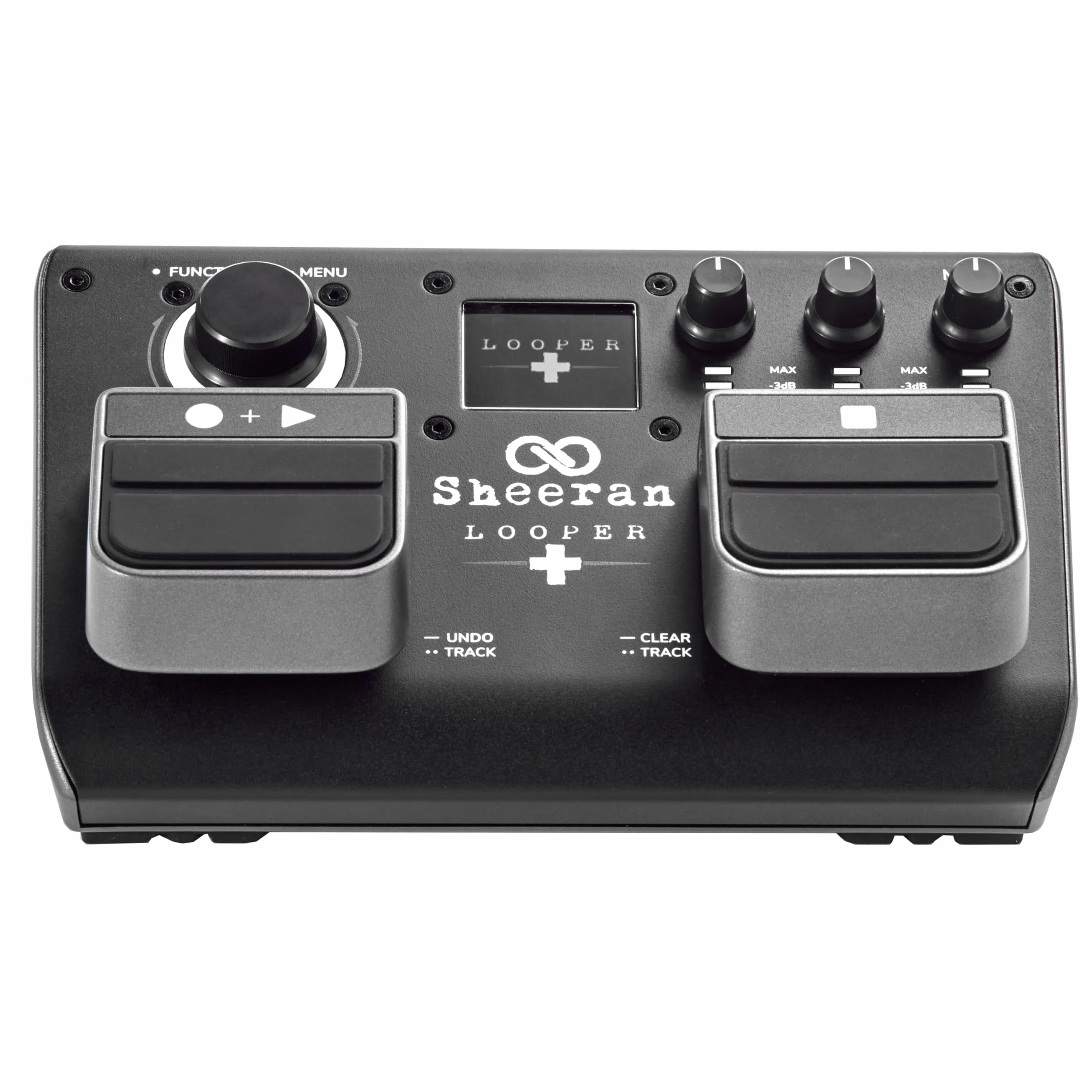 SHEERAN LOOPER + Pedal de Dos Pistas para Guitarra, Bajo, Teclado o Voces. Capacidad para 128 Loops, 4 Modos Looping, Display e Interfaz de Audio