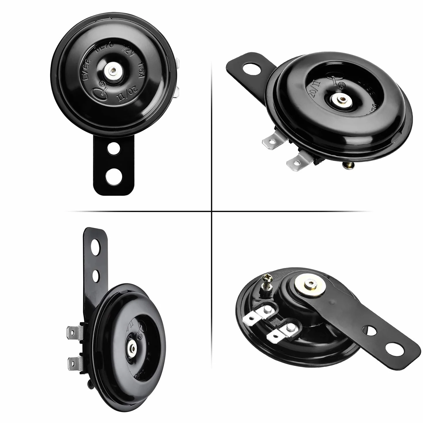 Claxon Moto Bocinas Impermeable DC 12V 1.5A 105db Universal para Scooters Motocicletas