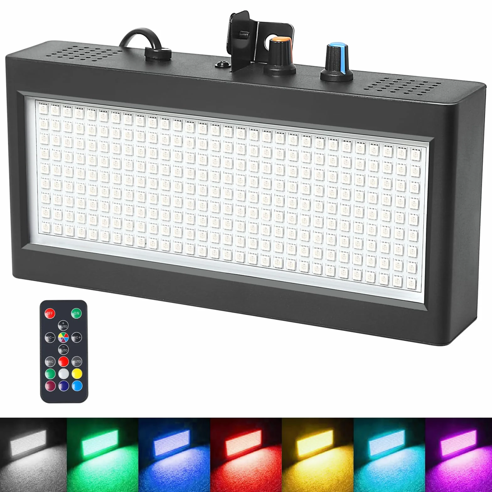 Luz estroboscópica a todo color, 270 luces LED estroboscópicas atómicas con control remoto para fiesta