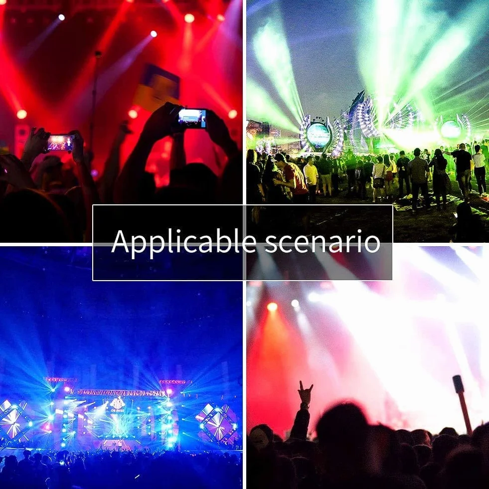 SEBRUANC 4PCS Foco Par LED RGB con PVC Bolsa, 72W Luces Escenario LED con Control Remoto y Activación de Sonido, Luces DJ Luz Discoteca para Fiestas Bares Boda Halloween Navidad
