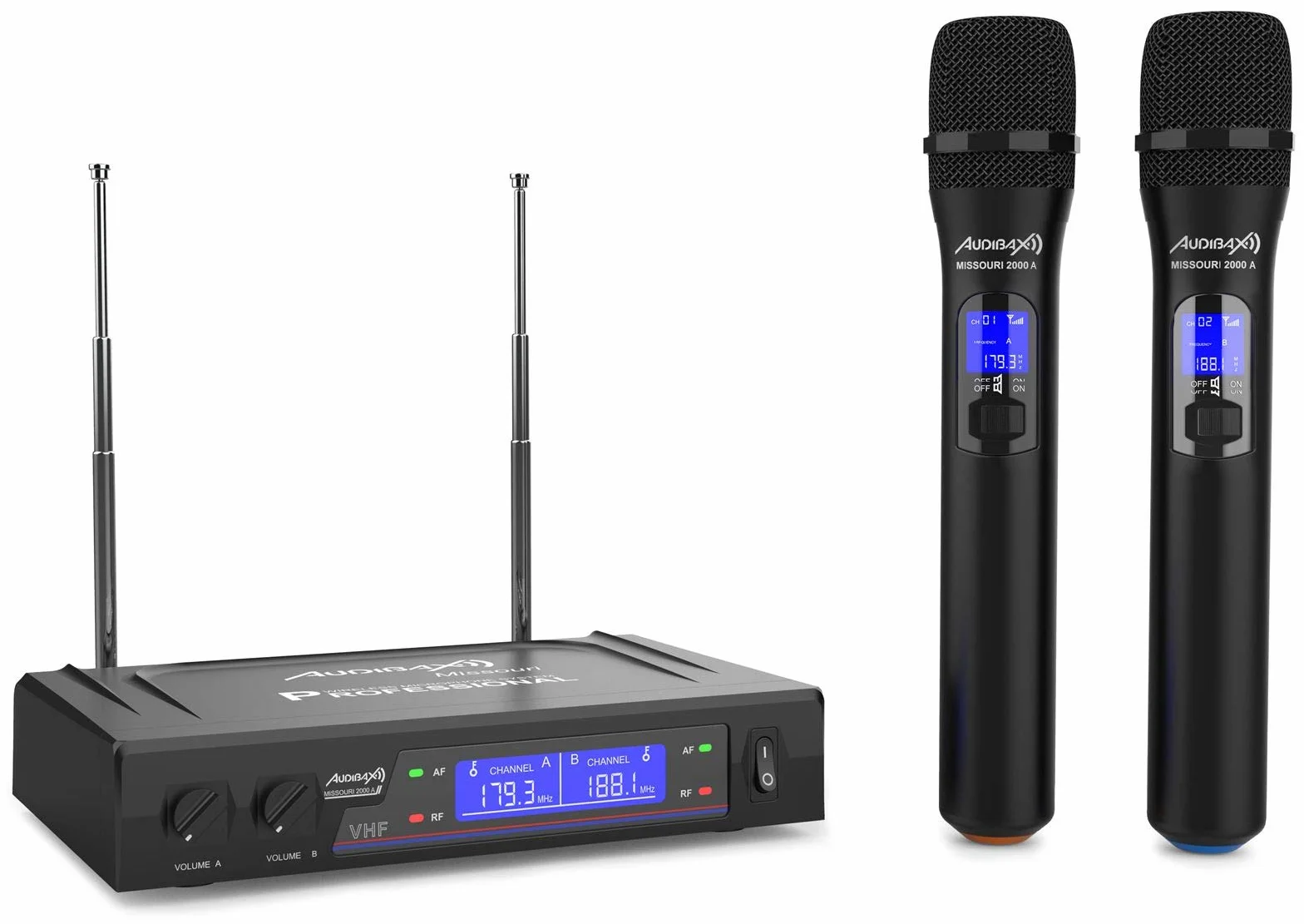 Audibax Missouri 2000 Microfono Inalambrico Mano VHF Rango A