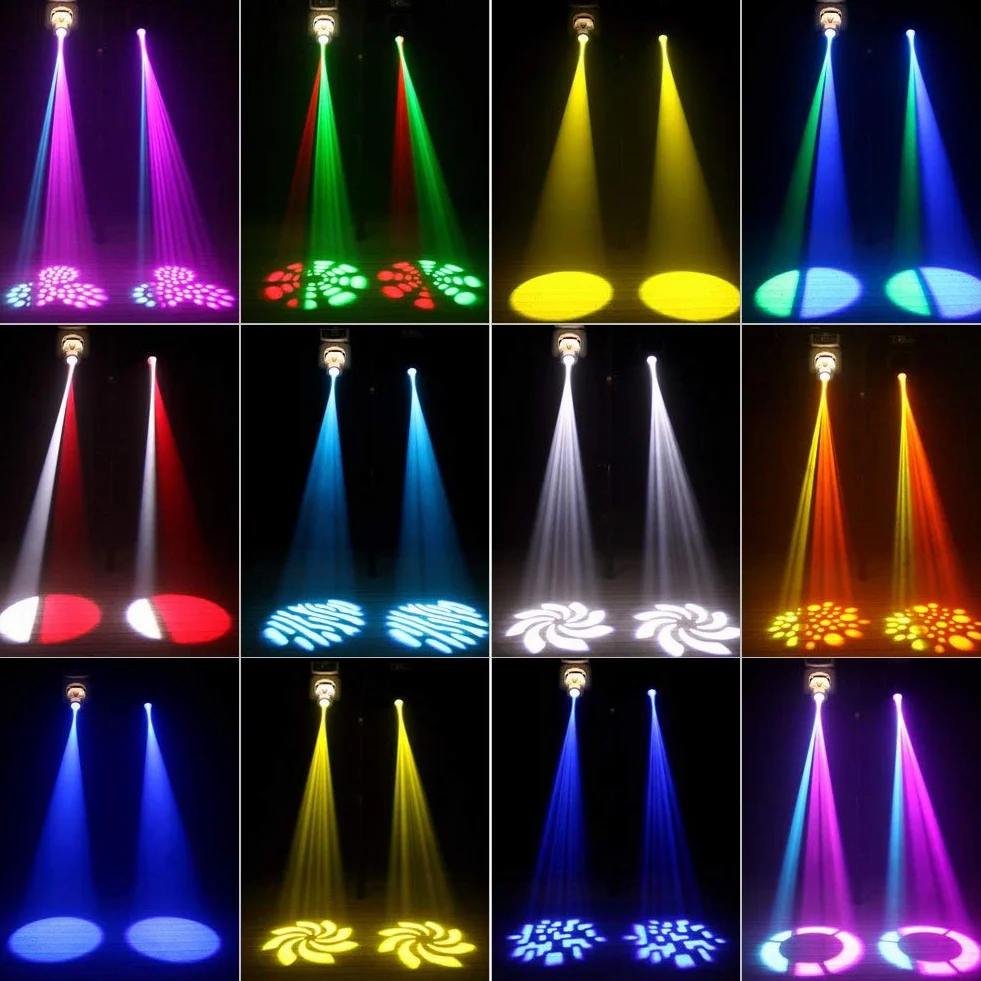 U`King Cabezas Moviles Focos móviles 60W LED RGBW luz de fiesta, DMX512, 10/12 canales, efecto de luz para DJ discoteca fiestas cumpleaños Halloween bodas fiestas infantiles Navidad (60W-2pcs)