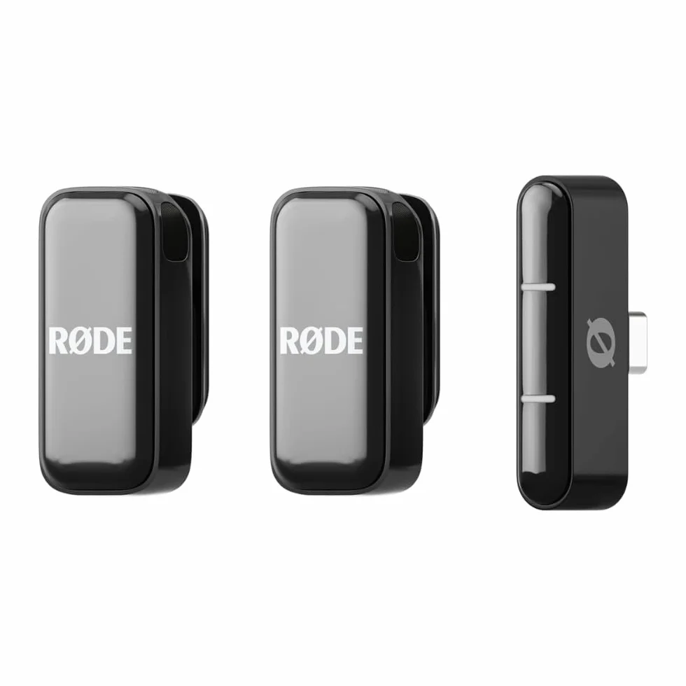 RØDE Wireless Micro Micrófono Inalámbrico Compacto, Dos Micrófonos con Estuche de Carga para Grabación de Video con Smartphone y Creación de Contenido, USB-C (Negro)