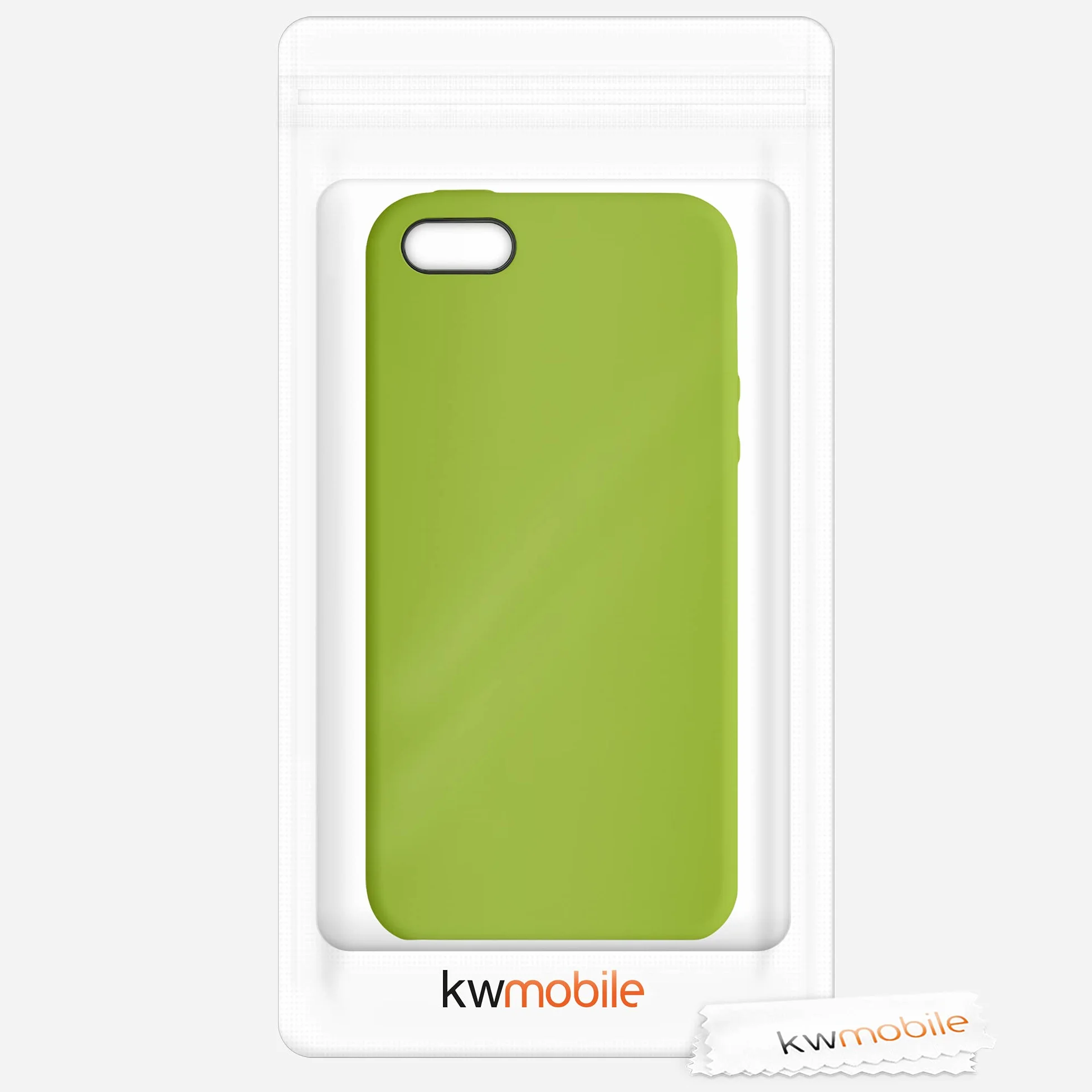 kwmobile Carcasa Compatible con Apple iPhone SE (1.Gen 2016) / iPhone 5 / iPhone 5S Funda TPU y Silicona Antigolpes Verde Pimiento
