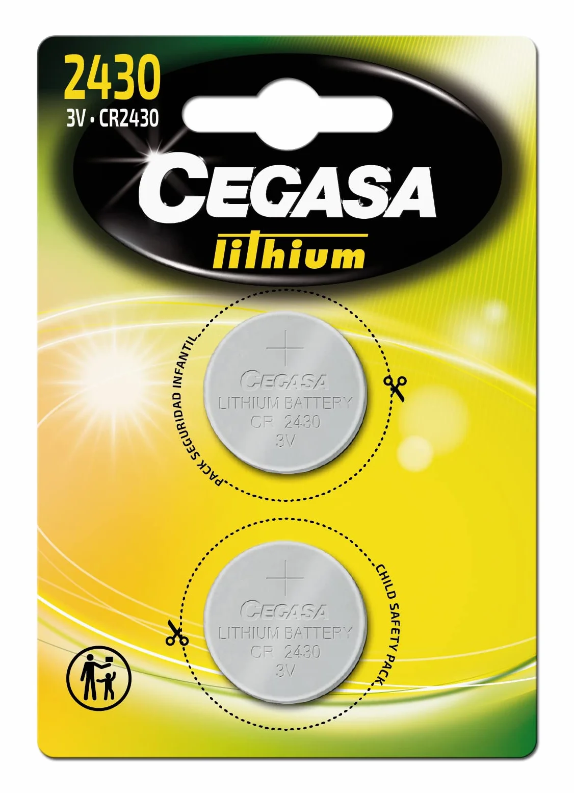 Cegasa CR2430 Batería Botón Litio Pack 2