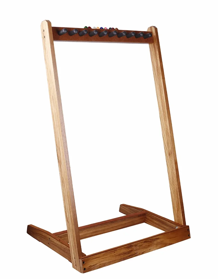 Soportes de Guitarra,HilerPunk Soportes de Guitarra de Madera Múltiple,Soporte de Guitarra de Suelo con Ranura para Púas de Fieltro y Estacas de Madera de Espuma Ajustables,para Casa o Estudio