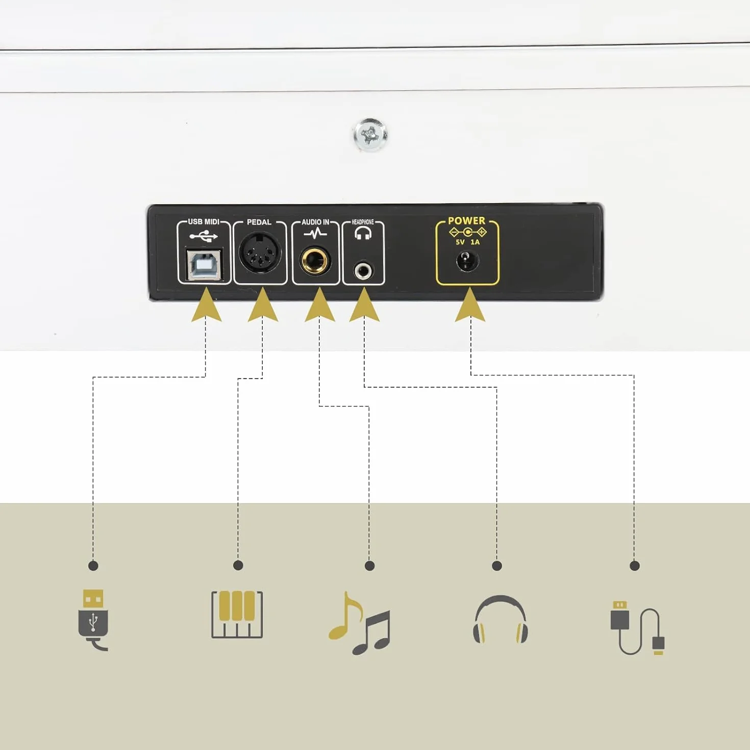 LEADZM Piano Digital de 88 Teclas, Teclado Contrapesado, Piano Eléctrico con MIDI USB, Audio Bluetooth y Altavoces Estéreo, 128 Tonos y Ritmos, Sistema de 3 Pedales (Blanco)