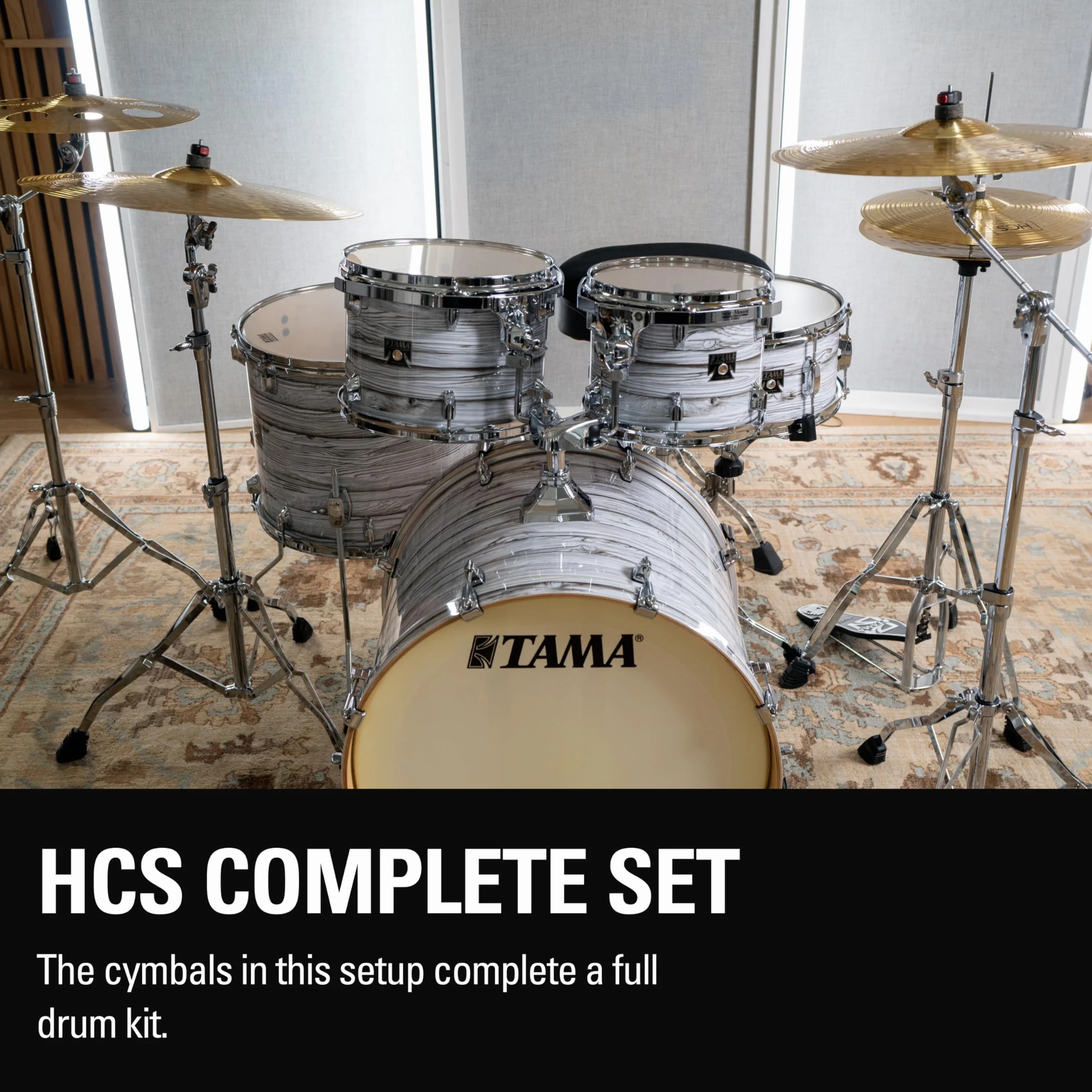 Meinl Cymbals HCS Expanded Cymbal Set Pack - Juego de Platillos de Batería con Plato 14 pulgadas Hihats, 16 Trash Crash, 18 Crash y 20 Ride – Latón, Acabado Tradicional (HCS14161820)