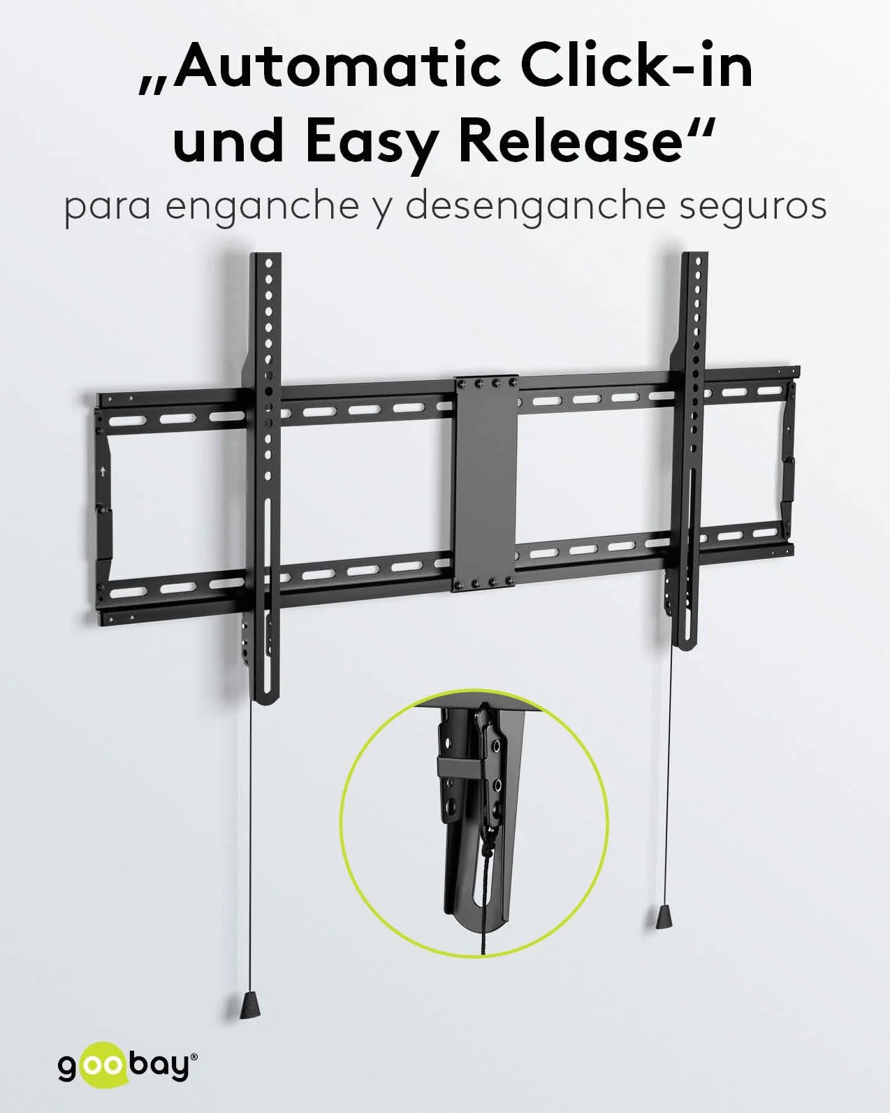 goobay Soporte TV Pared Fijo 43-100 Pulgadas Ultra-Plano 29 mm VESA 600x400 Hasta 70 kg - Basic FIXED XL - 49742