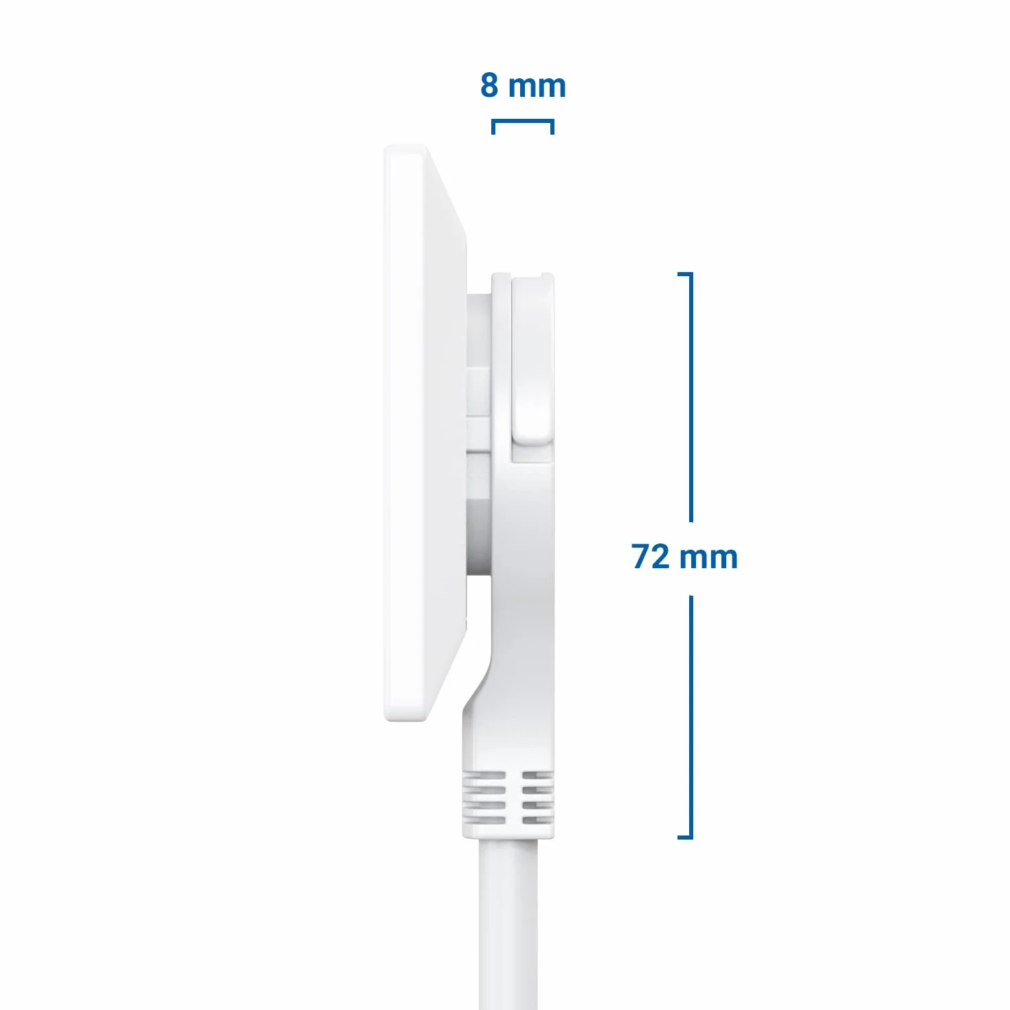 deleyCON 2m Cable Extensión Corriente 3680W Blanco