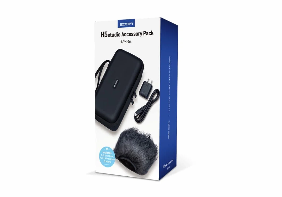 Zoom - APH-5s - Pack de accesorios para el H5studio - adaptador de corriente, cable USB-C, antiviento de pelo y estuche acolchado