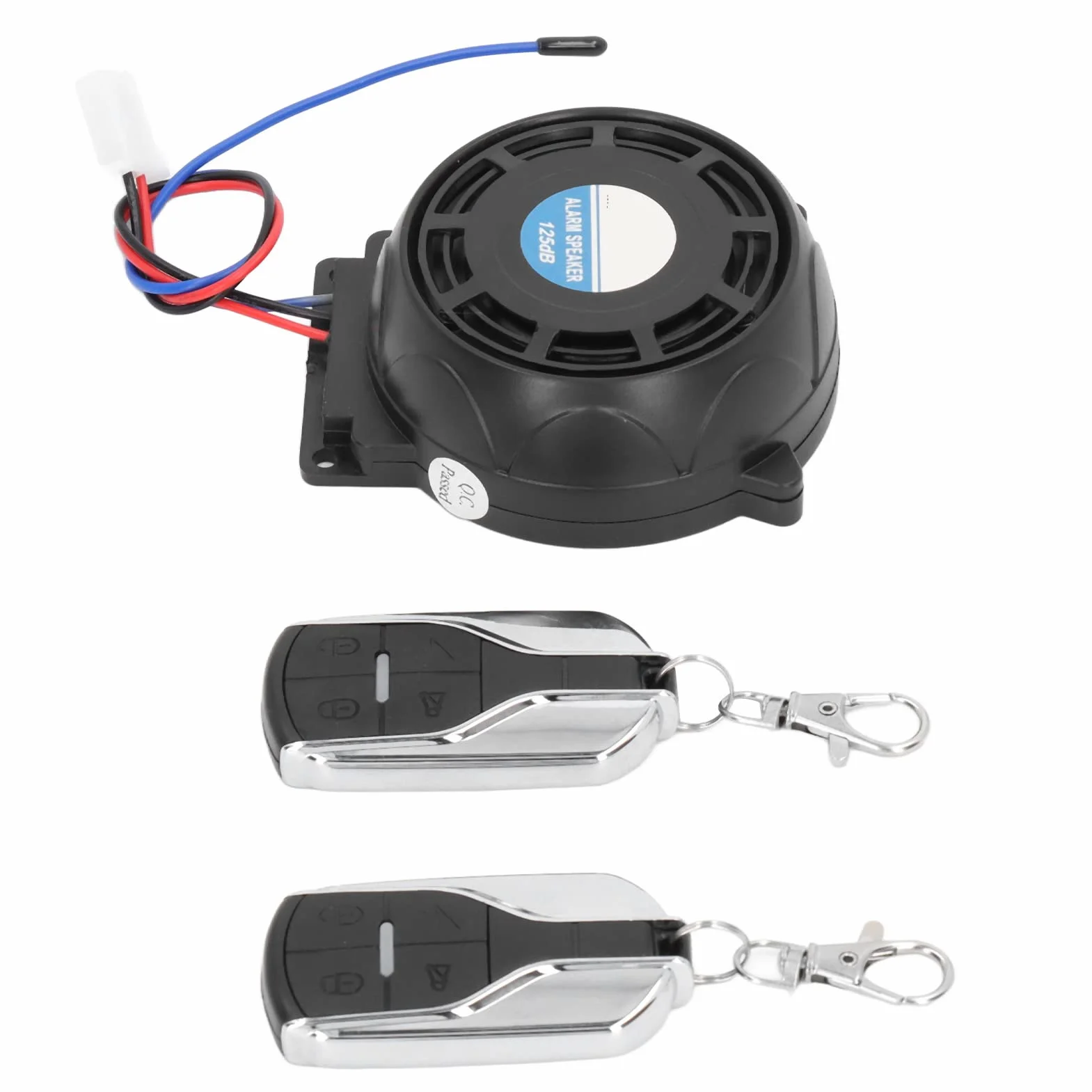 de Alarma para Motocicleta,Dispositivo Antirrobo para Motocicleta Sonido Fuerte Universal 2 Control Remoto 12V 150m Alcance para Scooters Cabina Azul para Autos