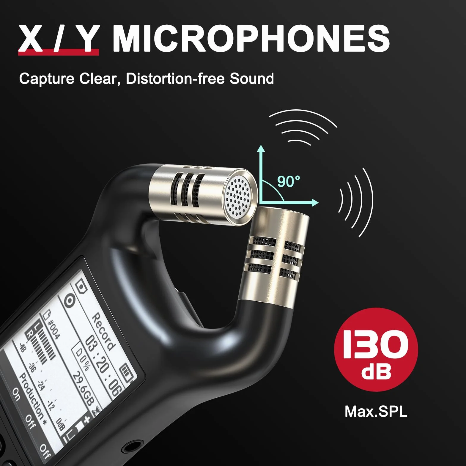 Xvive Grabadora estéreo portátil XV1-R e interfaz de audio (flotante de 32 bits)
