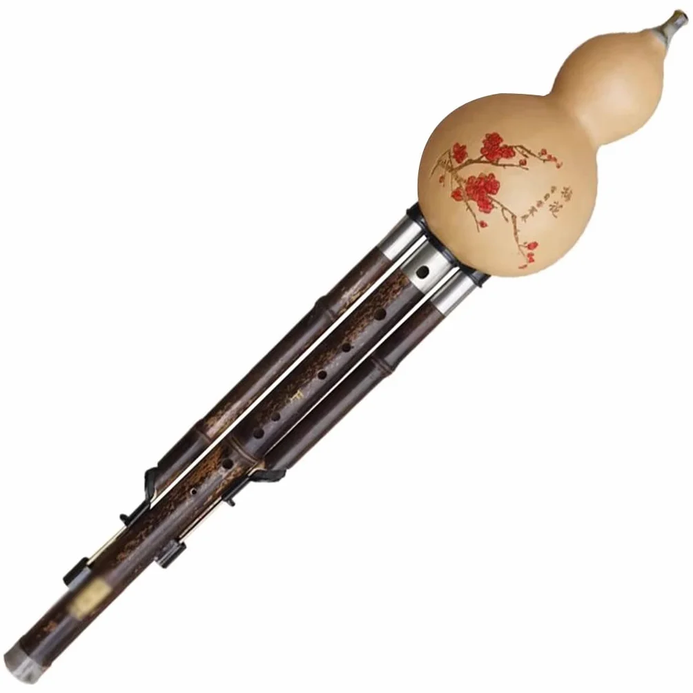La Seda De Calabaza De Nueve Agujeros Se Puede Convertir En Siete Agujeros Instrumento Musical De Cucurbitáceas En Clave Bemol BC Flauta De Calabaza Duradera Entonación (Color : Brown_F-key)