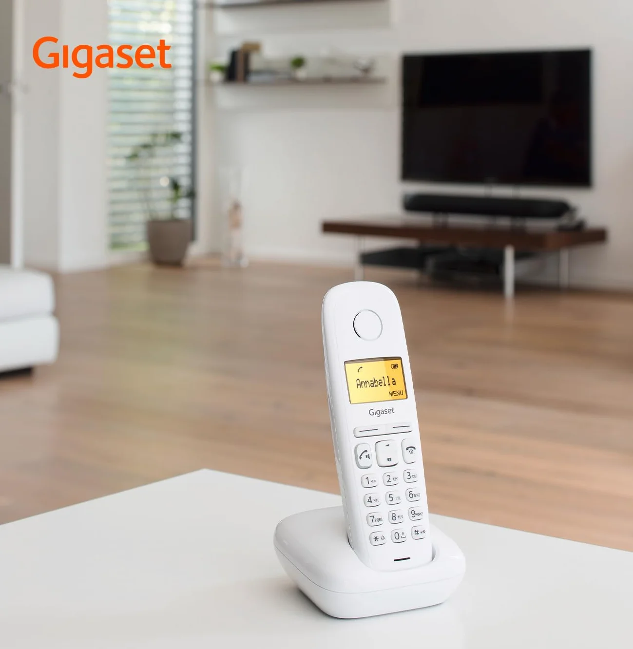 Gigaset A270 Teléfono DECT Inalámbrico Pantalla Gráfica Iluminada Manos Libres Blanco