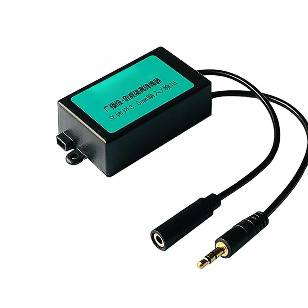 Gokeet 3.5 Aislador de Audio Filtro de Ruido Antiinterferencias Silenciador de Corriente para Eliminar el Sonido de la Corriente de Audio