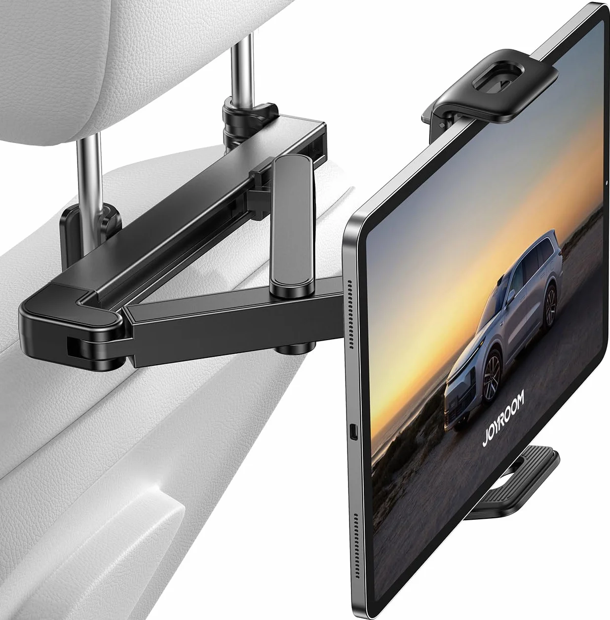 JOYROOM Soporte Tablet Coche [Estructura Triangular Estabilizadora] Porta iPad Carro Asiento Trasero Soporte para Tablet Coche para iPad/Switch/Teléfono Dispositivos con Pantalla 4.7-13