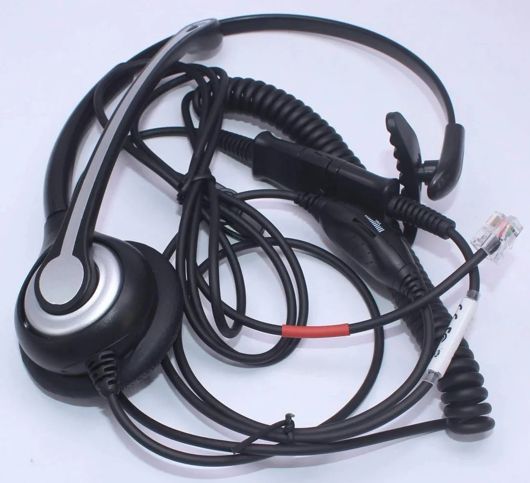WANTEK Auriculares Teléfono Fijo RJ9 Mono con Cancelación de Ruido, Quick Disconnect para Yealink Avaya Cisco Grandstream Panasonic KXT